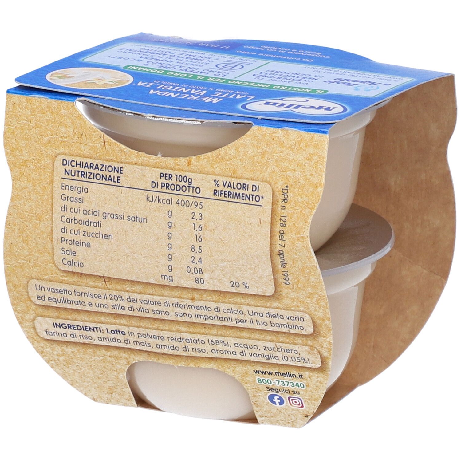 Mellin Mer Latte Van 2X100G