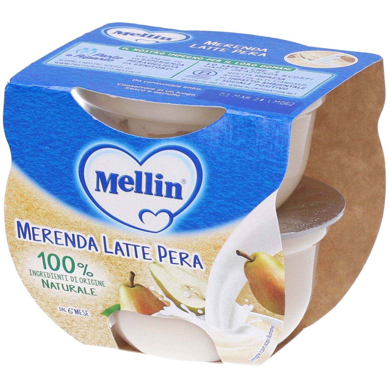 Mellin Mer Latte Pera 2X100G