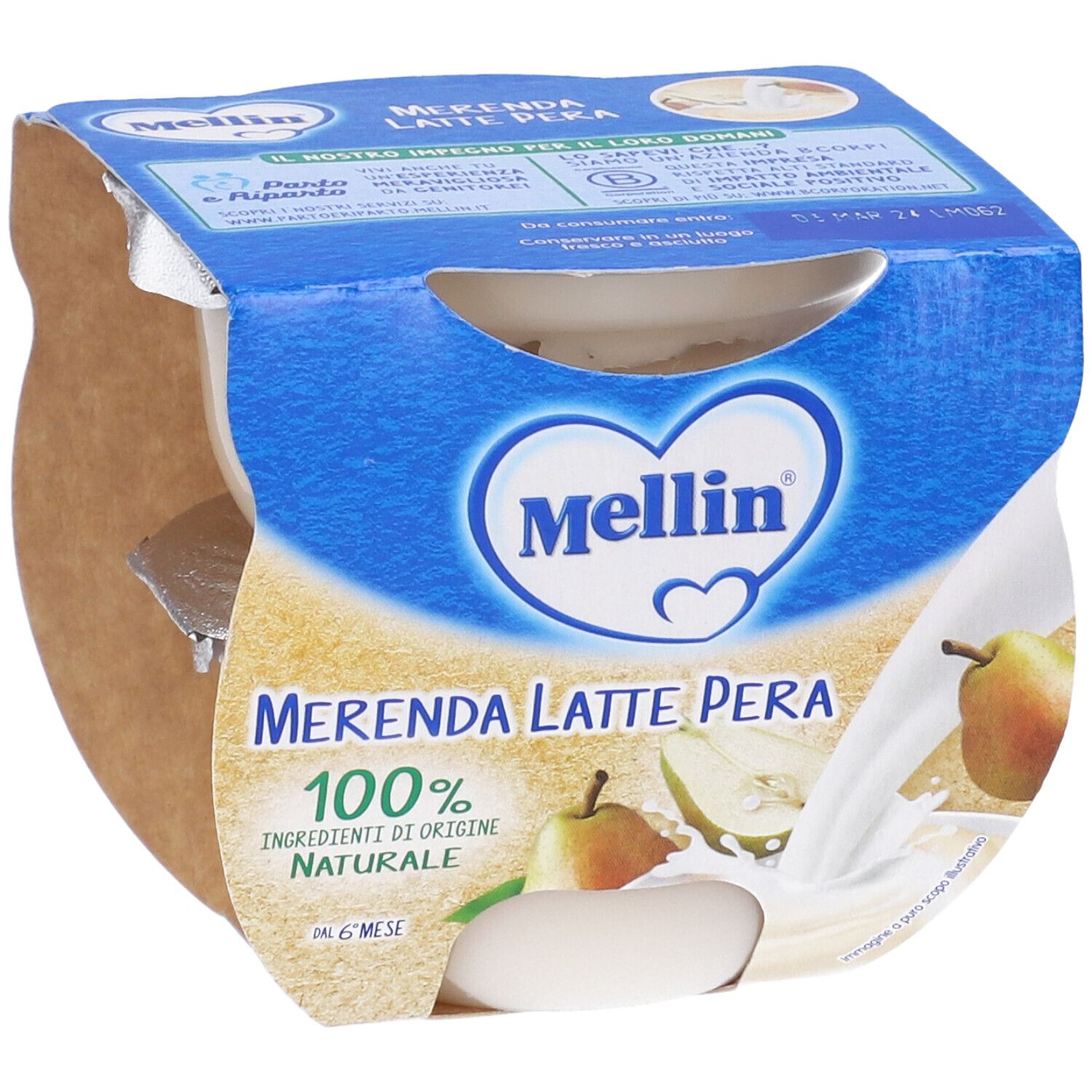 Mellin Mer Latte Pera 2X100G
