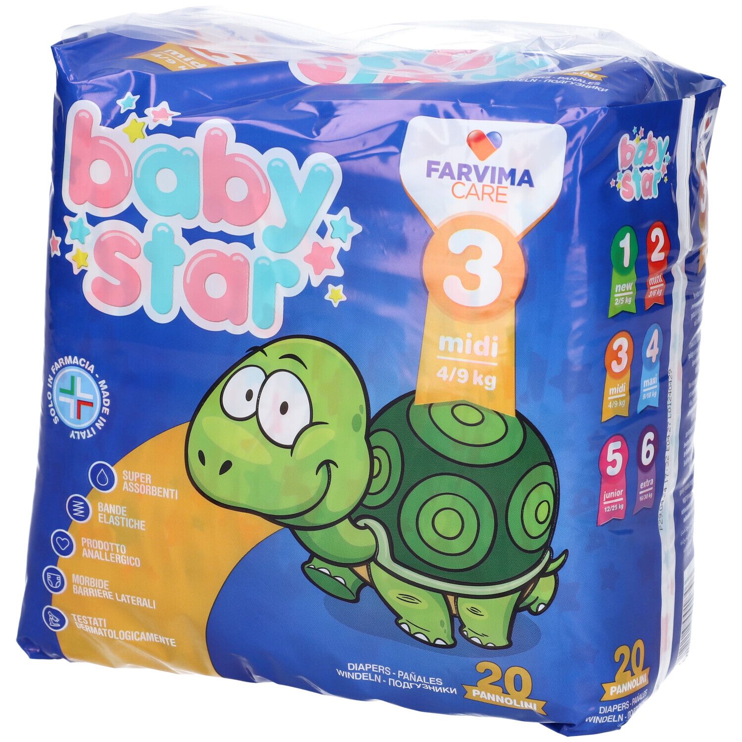 Pannolino Babystar 4/9Kg T3 20 Pezzi