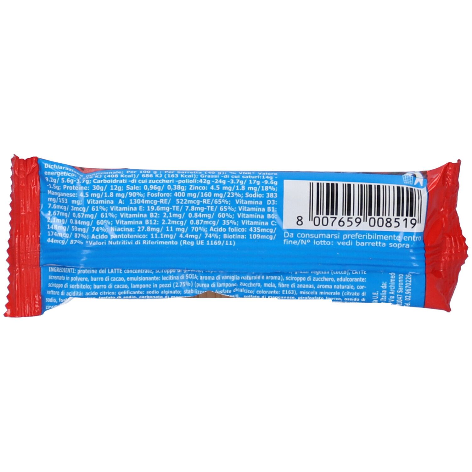 ULTIMATE Barretta Proteica 33% Gusto Frutti Rossi