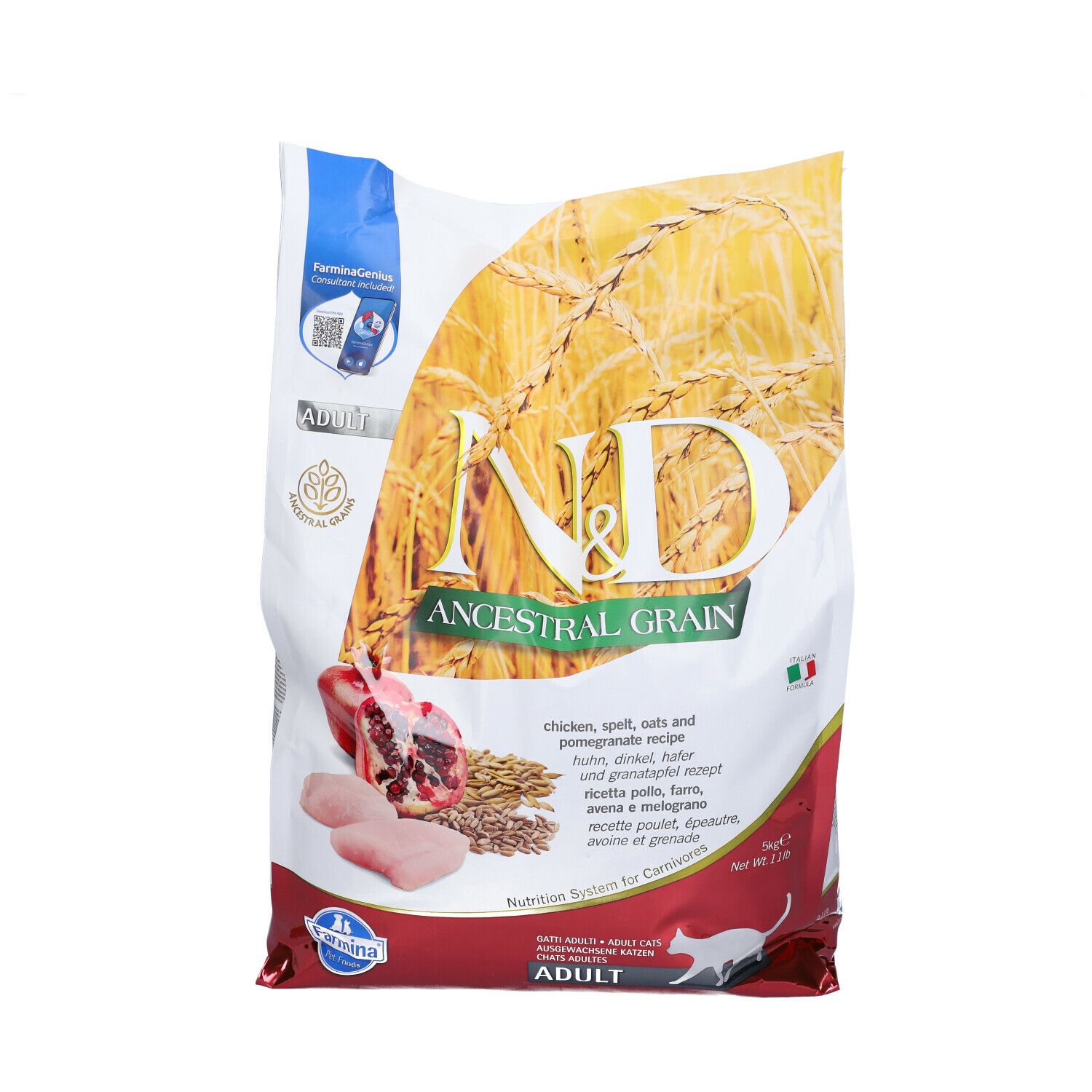 Farmina® N&D Ancestral Grain Feline Chicken & Pomegranate Adult