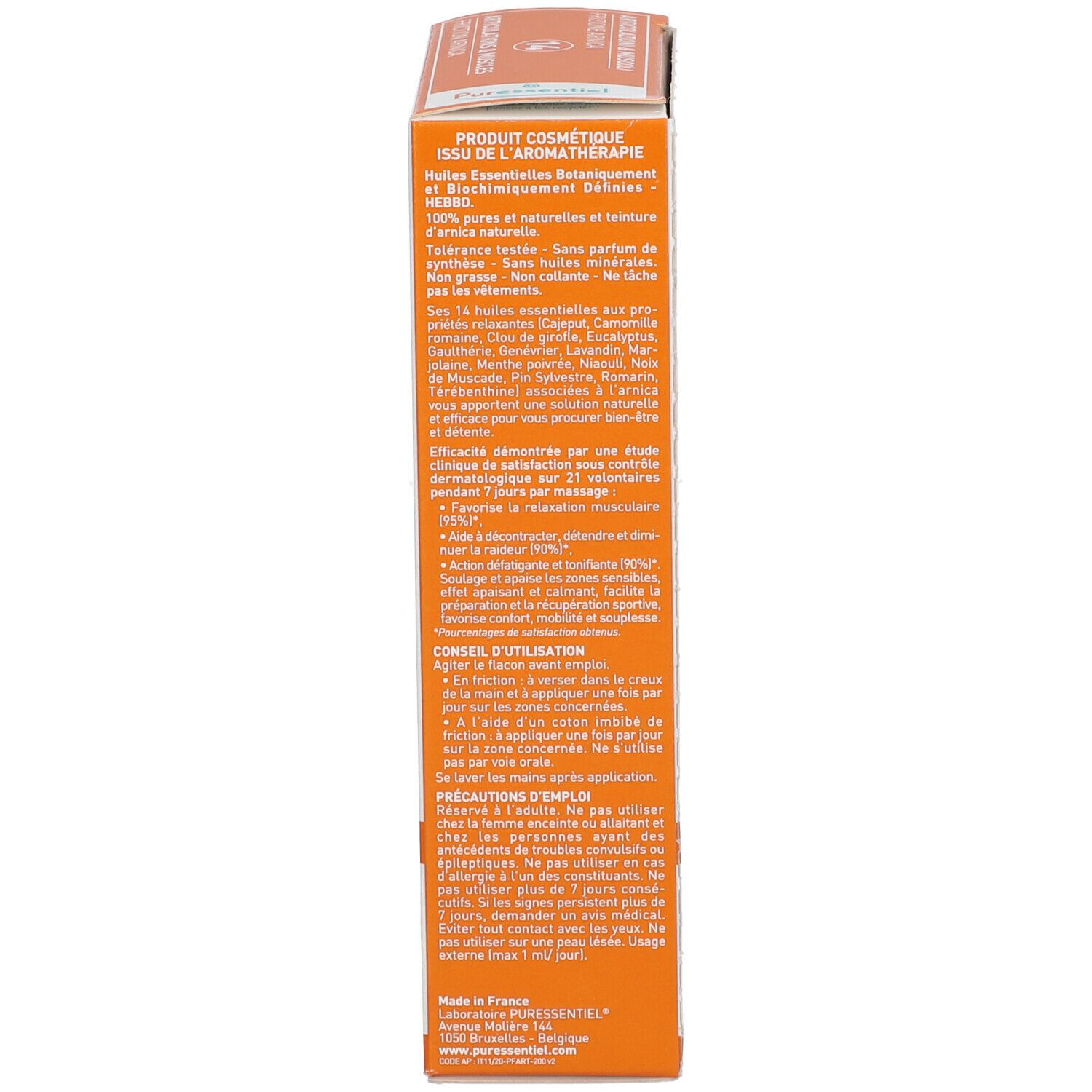Puressentiel Articolazioni & Muscoli. Confezione. 14 oli ed arnica. 200ml.