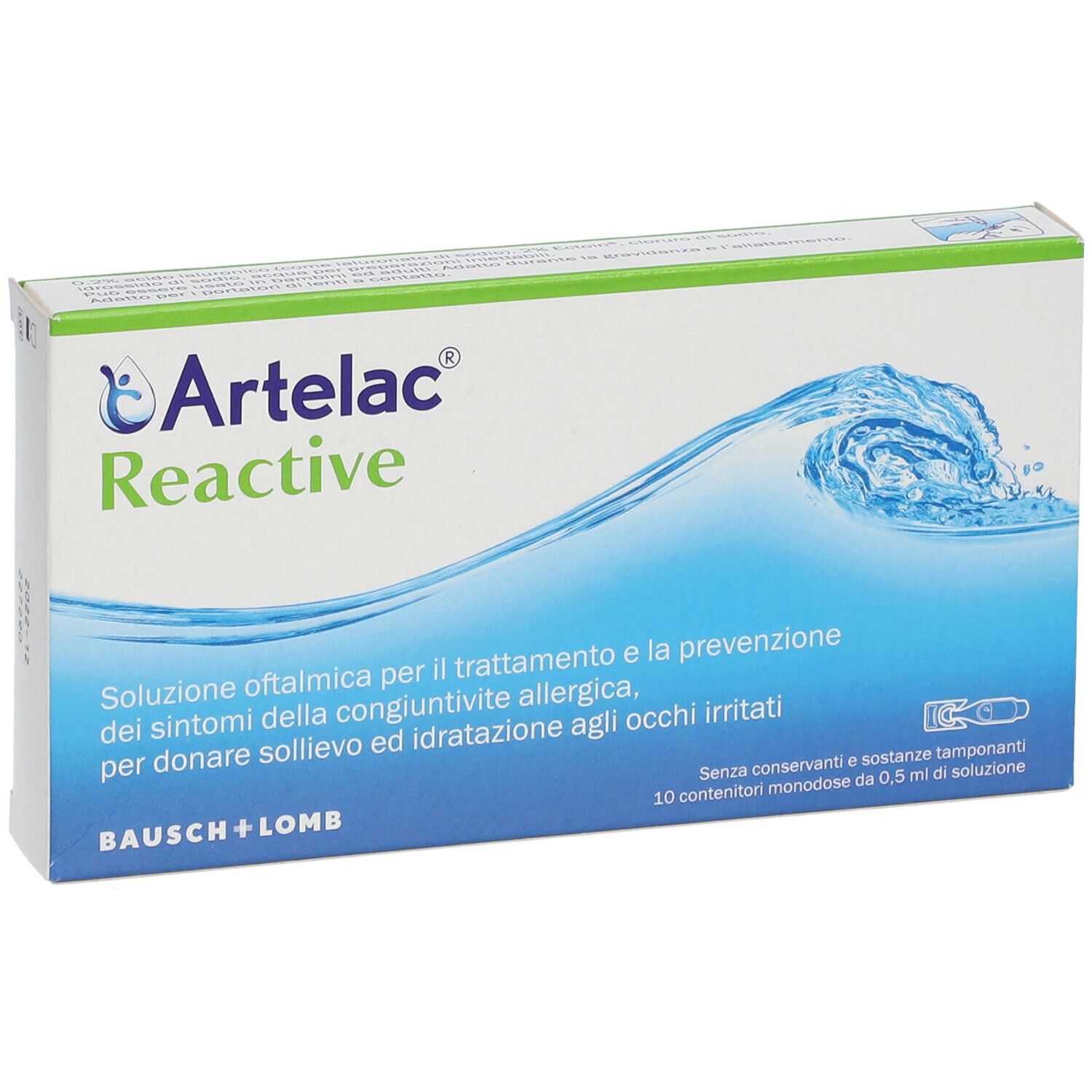 Artelac Reactive collirio idratante per occhi irritati arrossati che  lacrimano 10 ml - Farmacia Centrale Amato