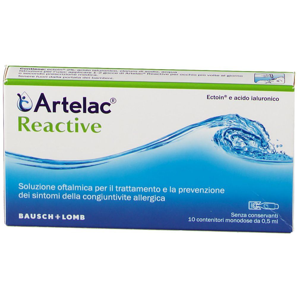 Artelac Reactive collirio idratante per occhi irritati arrossati che  lacrimano 10 ml - Farmacia Centrale Amato