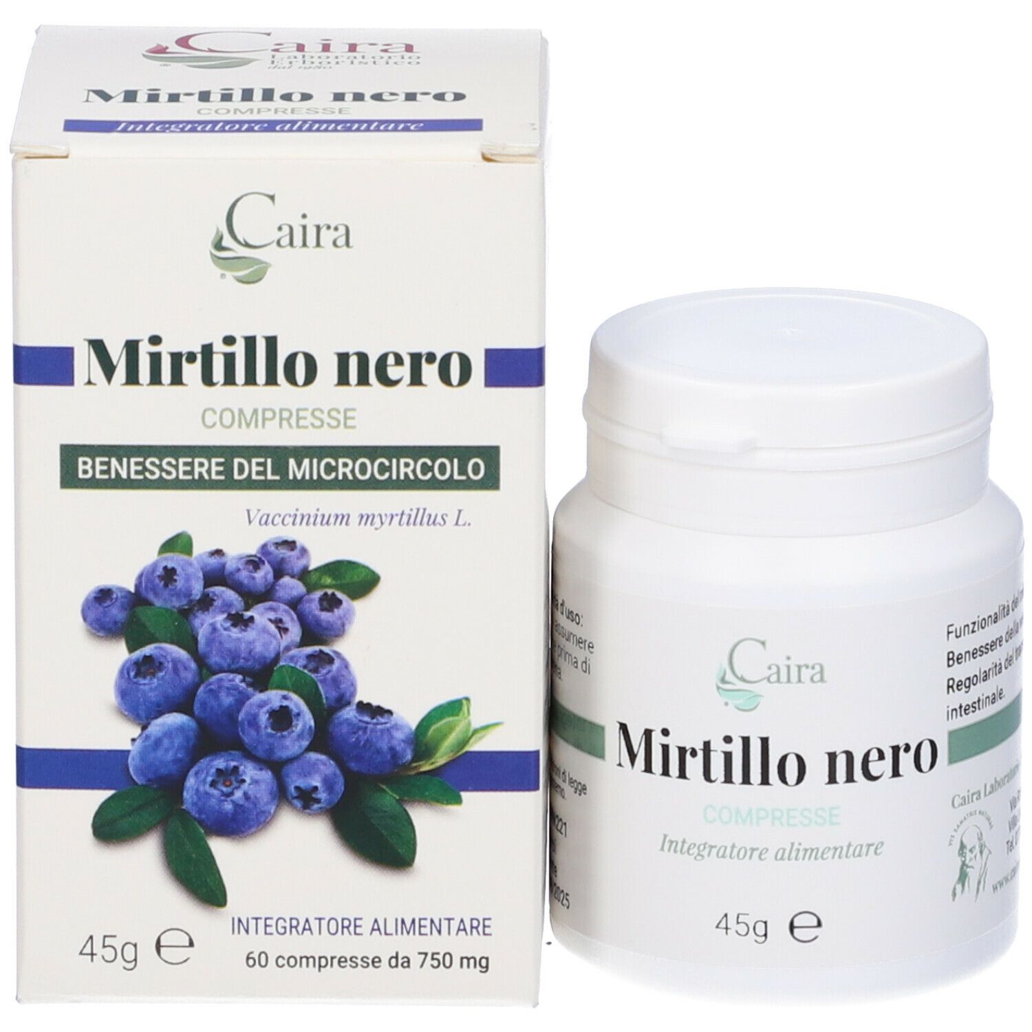 Caira Mirtillo Nero 60 Compresse