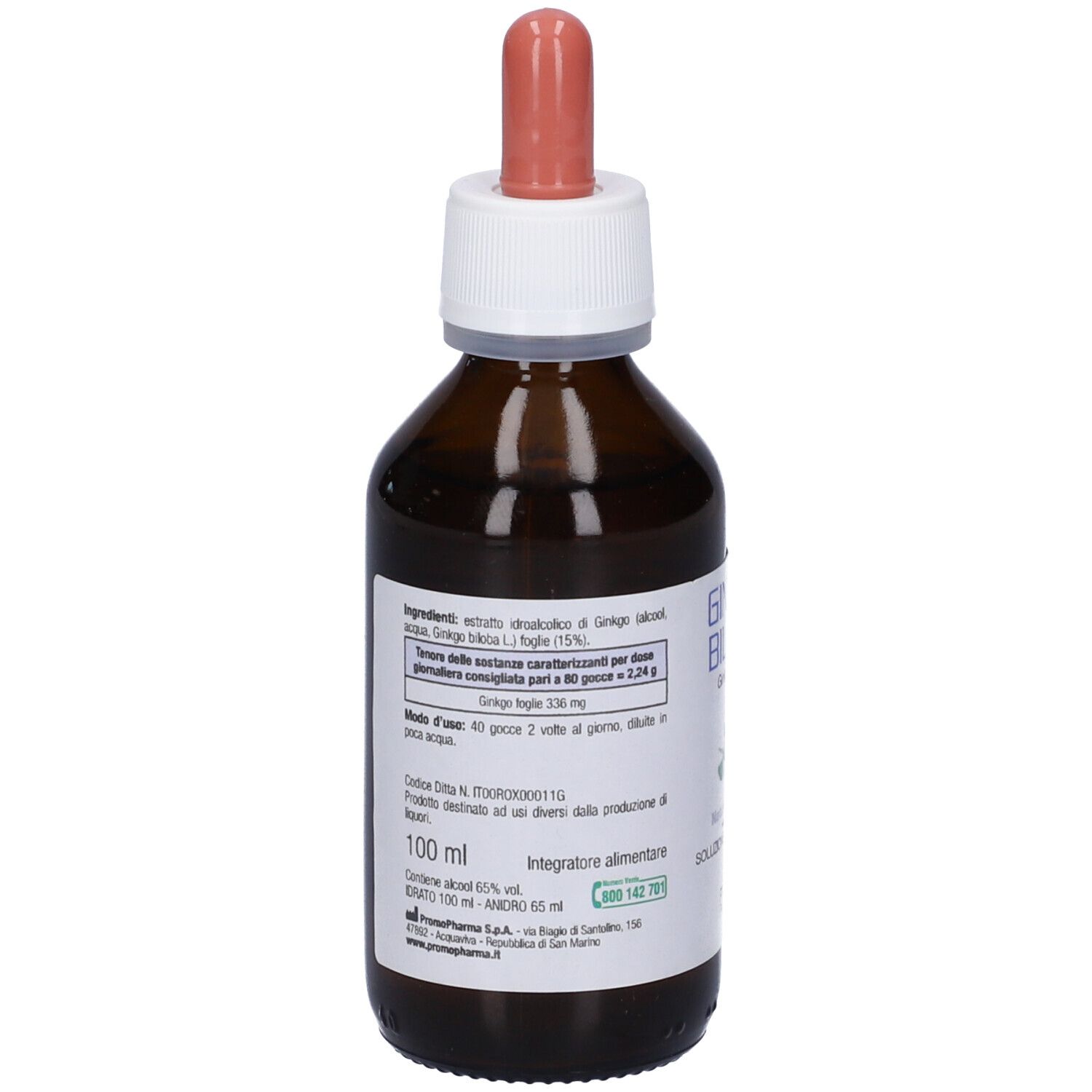 PromoPharma Ginkgo Biloba Soluzione Idroalcolica Gocce