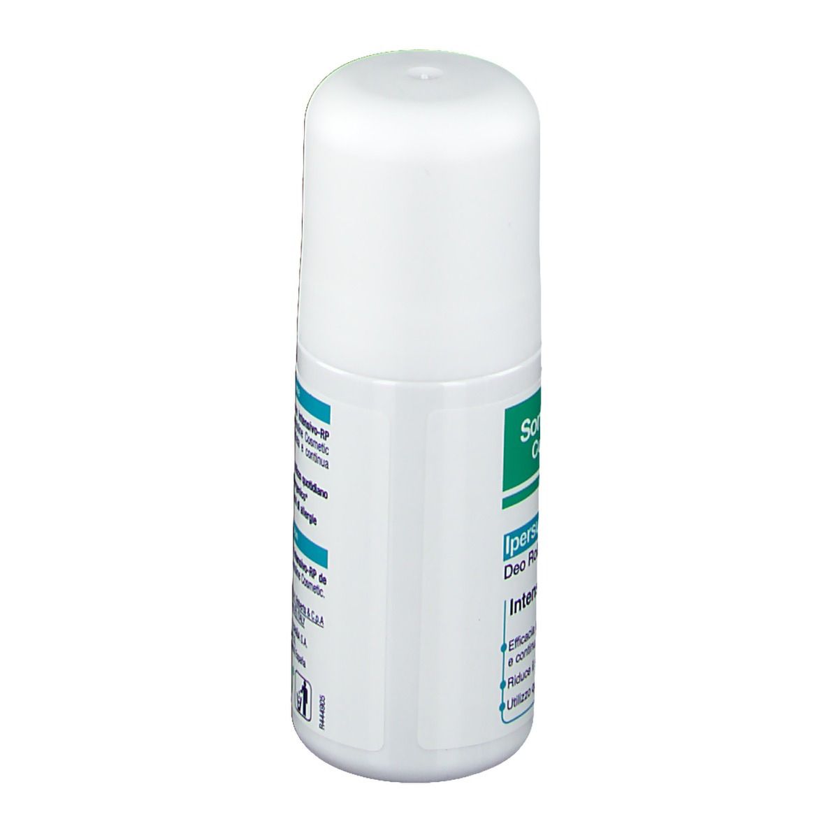 Roll-on bianco. Etichetta verde e bianca con nome e testo del prodotto. Marchio: Somatoline Cosmetic.