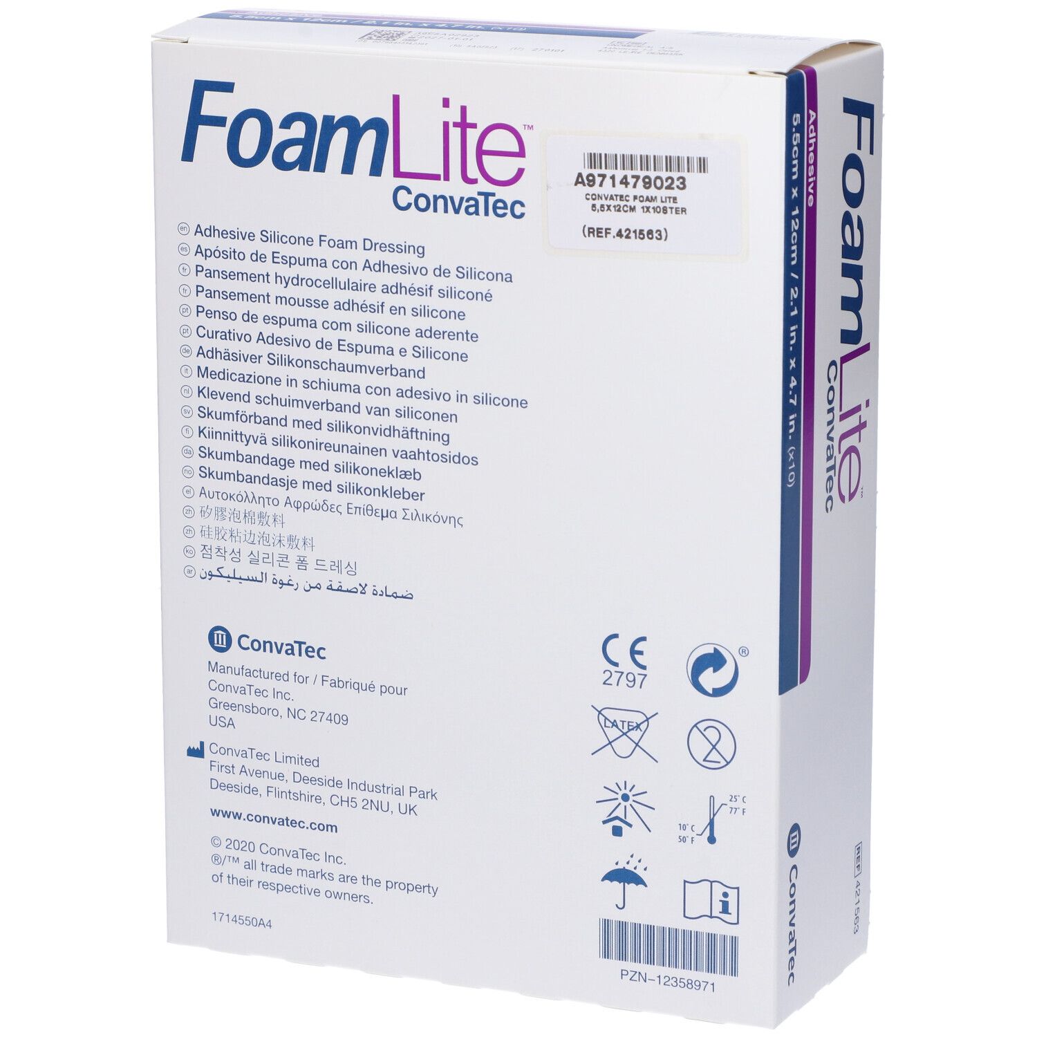 ConvaTec FoamLite Medicazione in Schiuma 5,5 x 12 cm