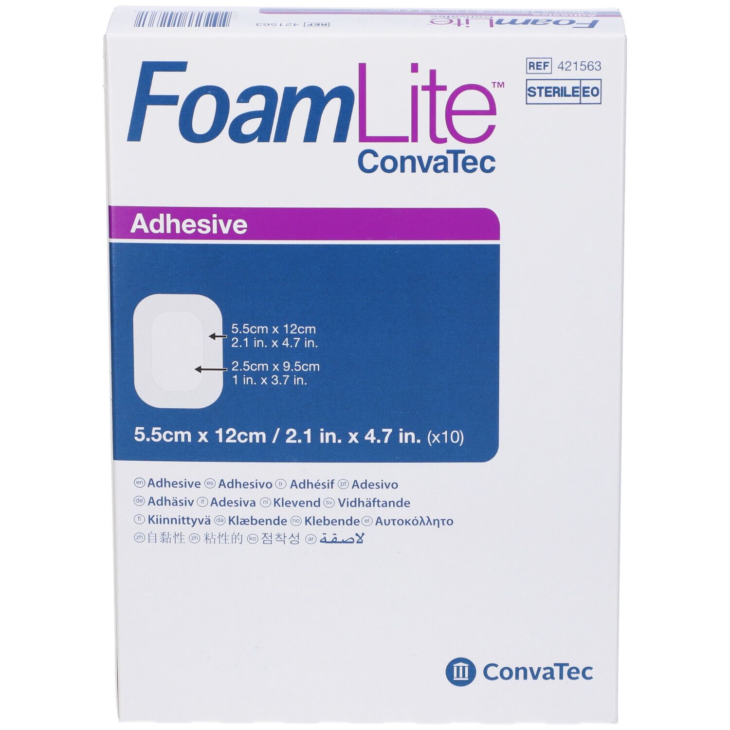 ConvaTec FoamLite Medicazione in Schiuma 5,5 x 12 cm