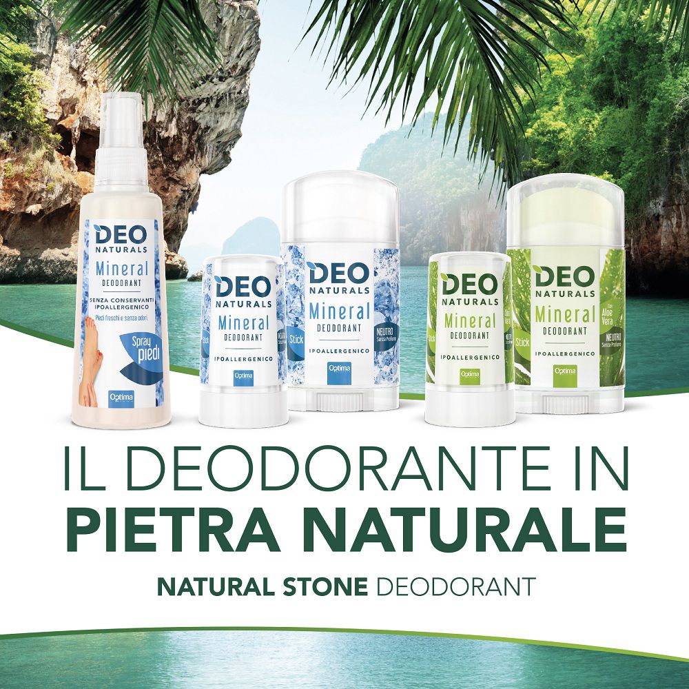 Gamma Deodorante Deonaturals Mineral: stick e spray in ambiente naturale.