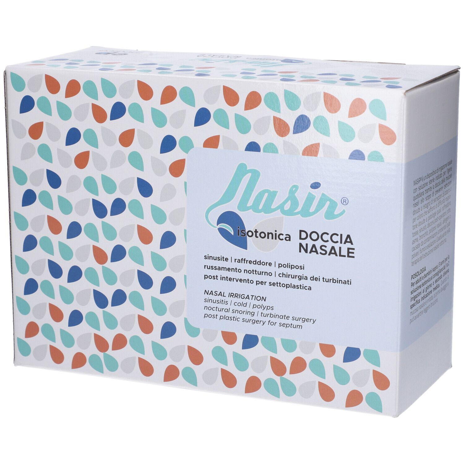 Nasir Lavaggio Nasale 5 Sacche 250 Ml Doppia Via Punto Ago Isotonica + 5 Deflussori + 1 Ventosa