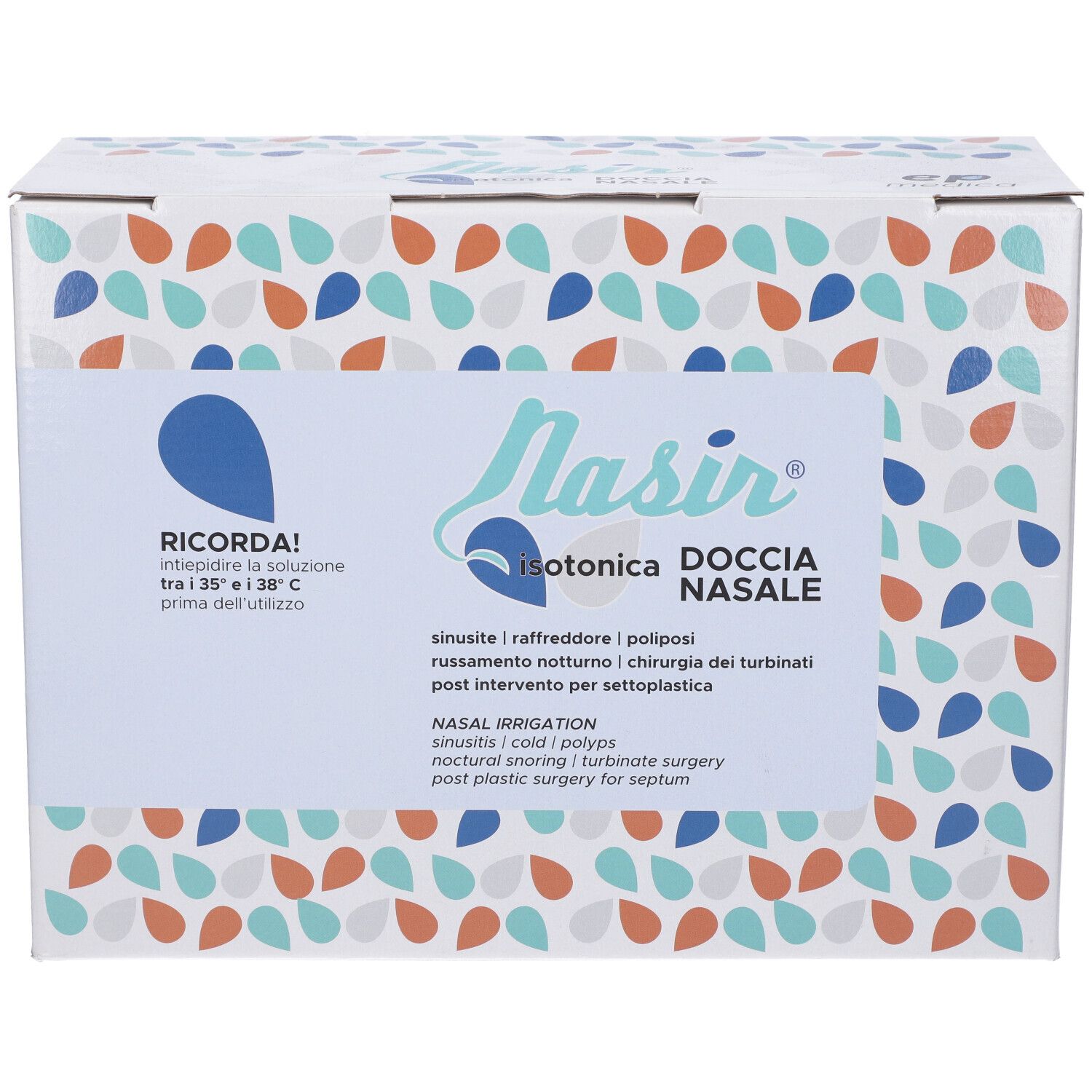 Nasir Lavaggio Nasale 5 Sacche 250 Ml Doppia Via Punto Ago Isotonica + 5 Deflussori + 1 Ventosa
