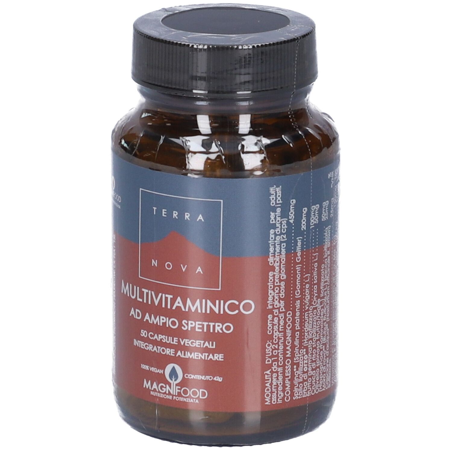 Terranova Multivitaminico Ad Ampio Spettro, fronte con indicazioni sul dosaggio.