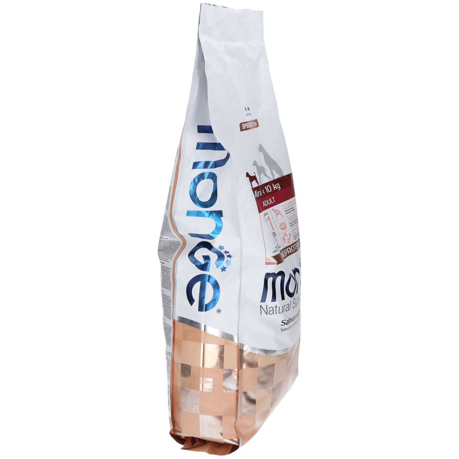 Monge Natural Superpremium Monoprotein Salmone con Riso Cani Mini Adult