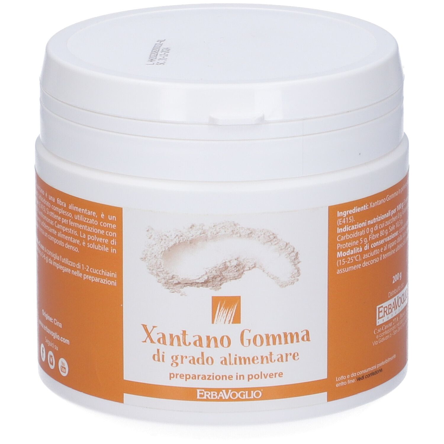 Erbavoglio Xantano Gomma di Grado Alimentare
