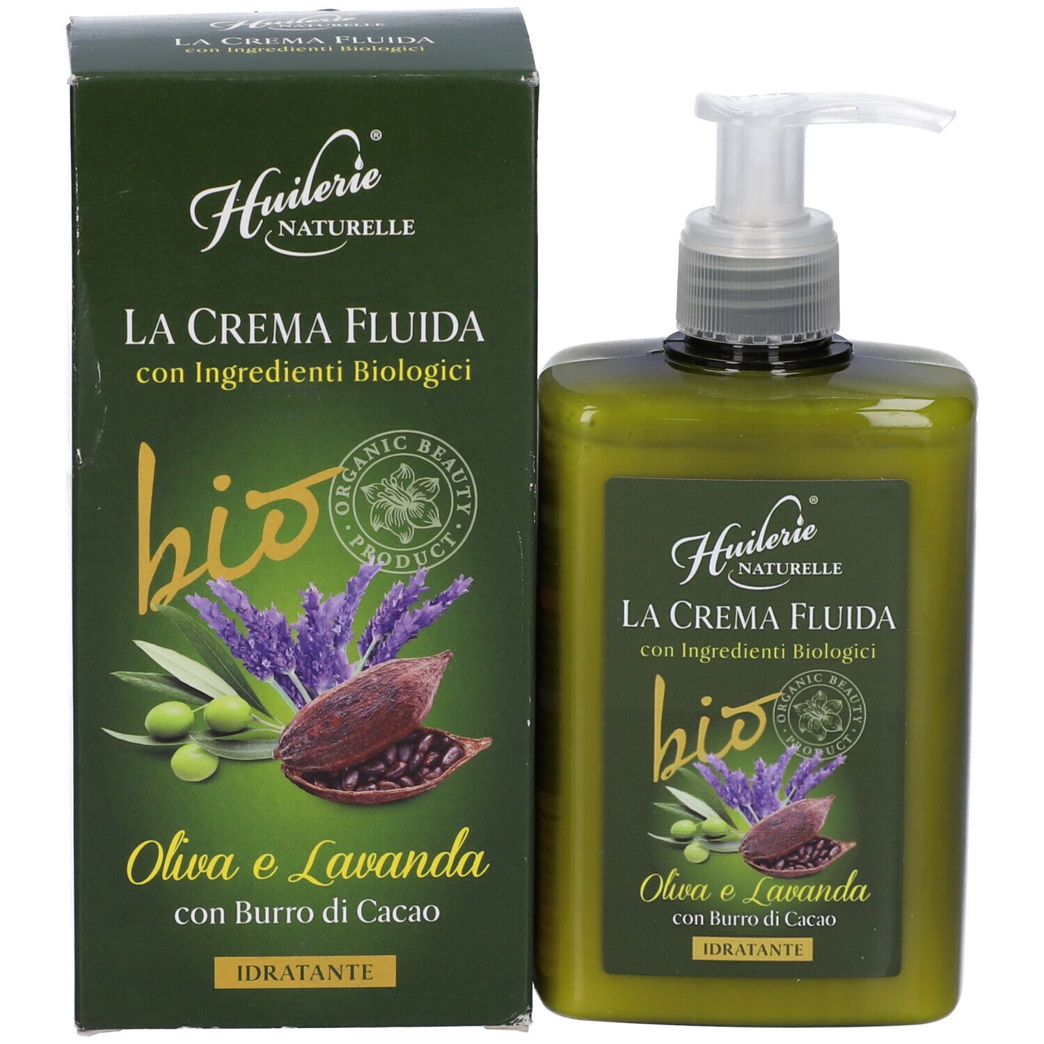 Huilerie Oliv & Lav La Crema Fluida Olio D'Oliva E Lavanda 300 Ml