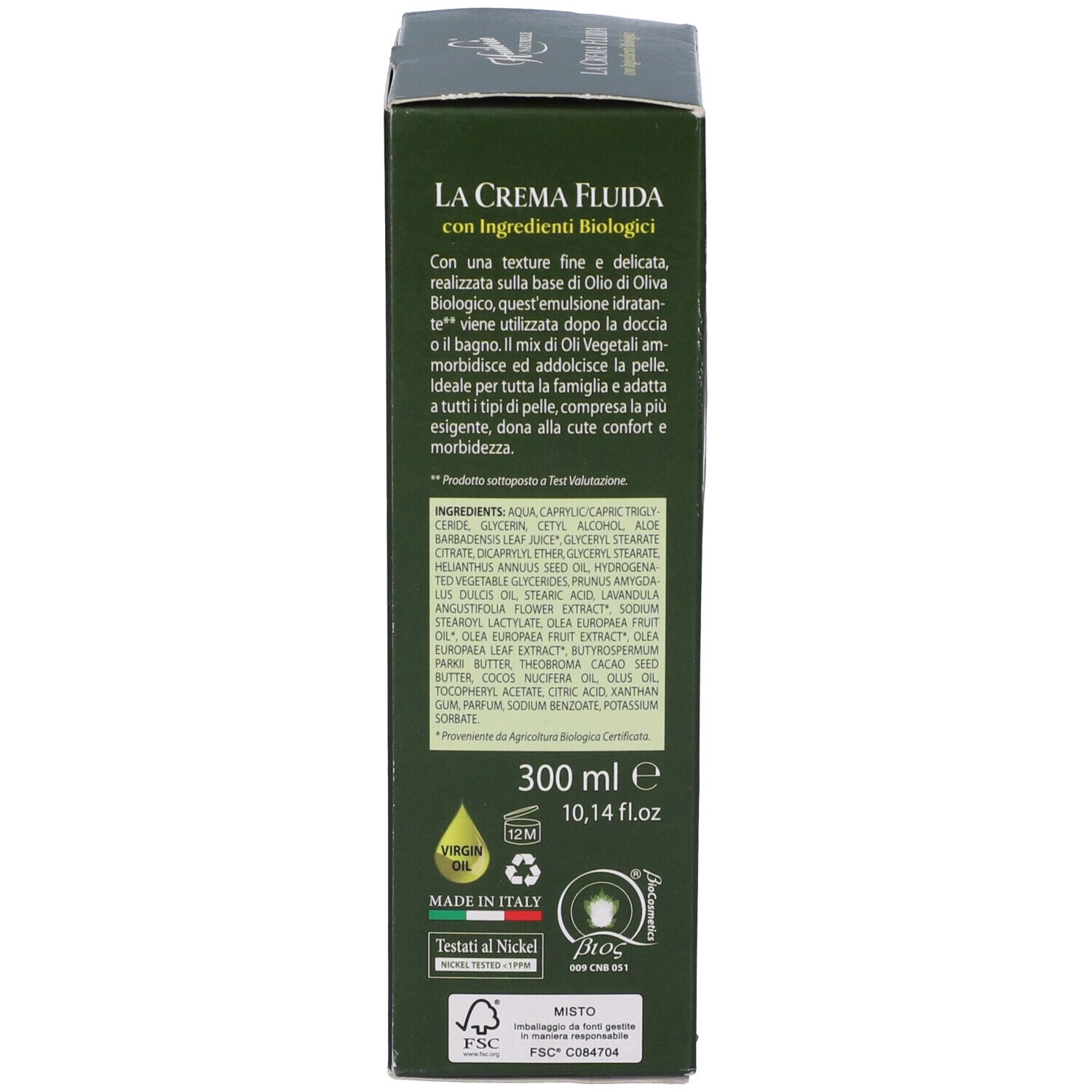 Huilerie Oliv & Lav La Crema Fluida Olio D'Oliva E Lavanda 300 Ml