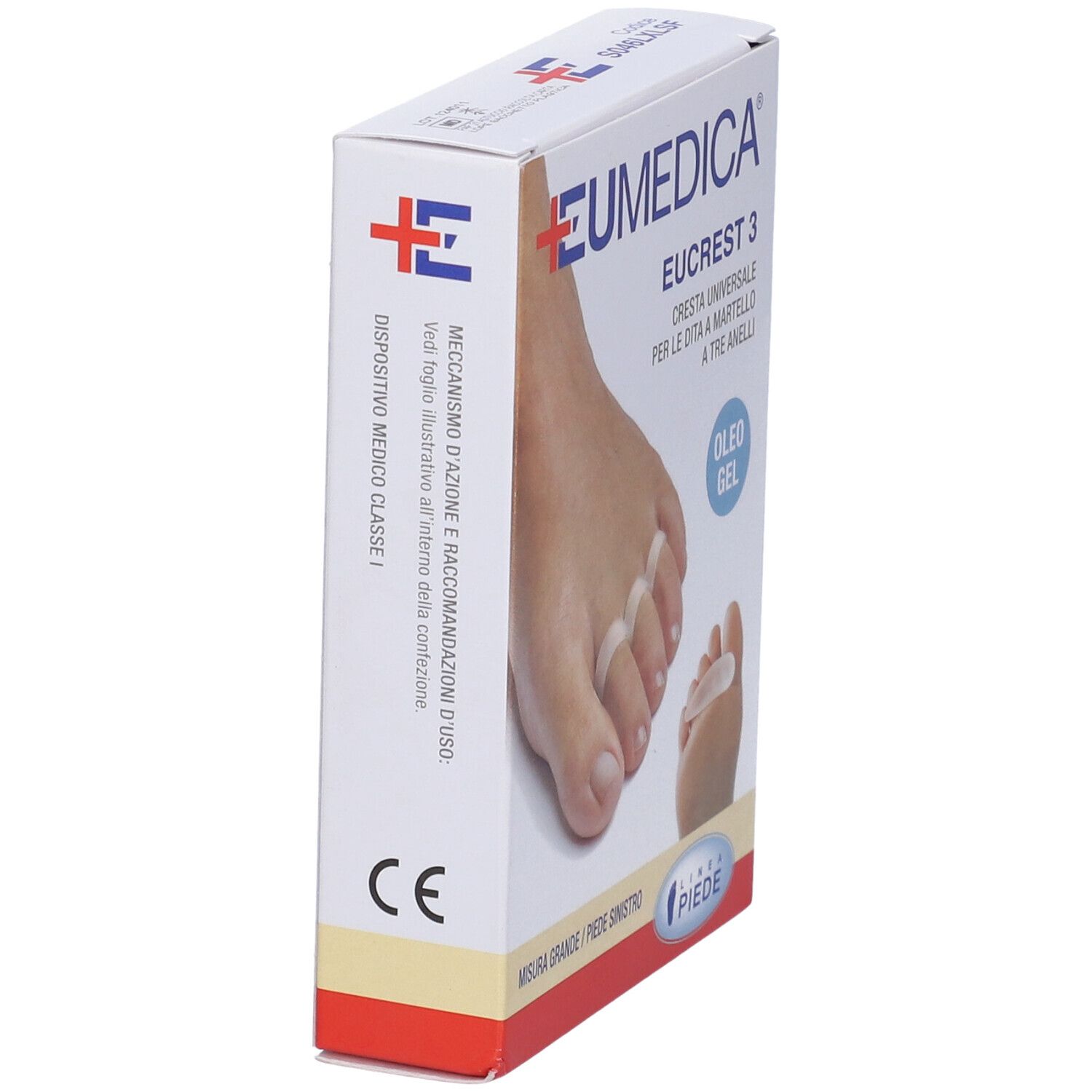 Cresta In Oleo-Gel Universale Eucrest 3 Per Dita A Martello A Tre Anelli Sinistro L/Xl