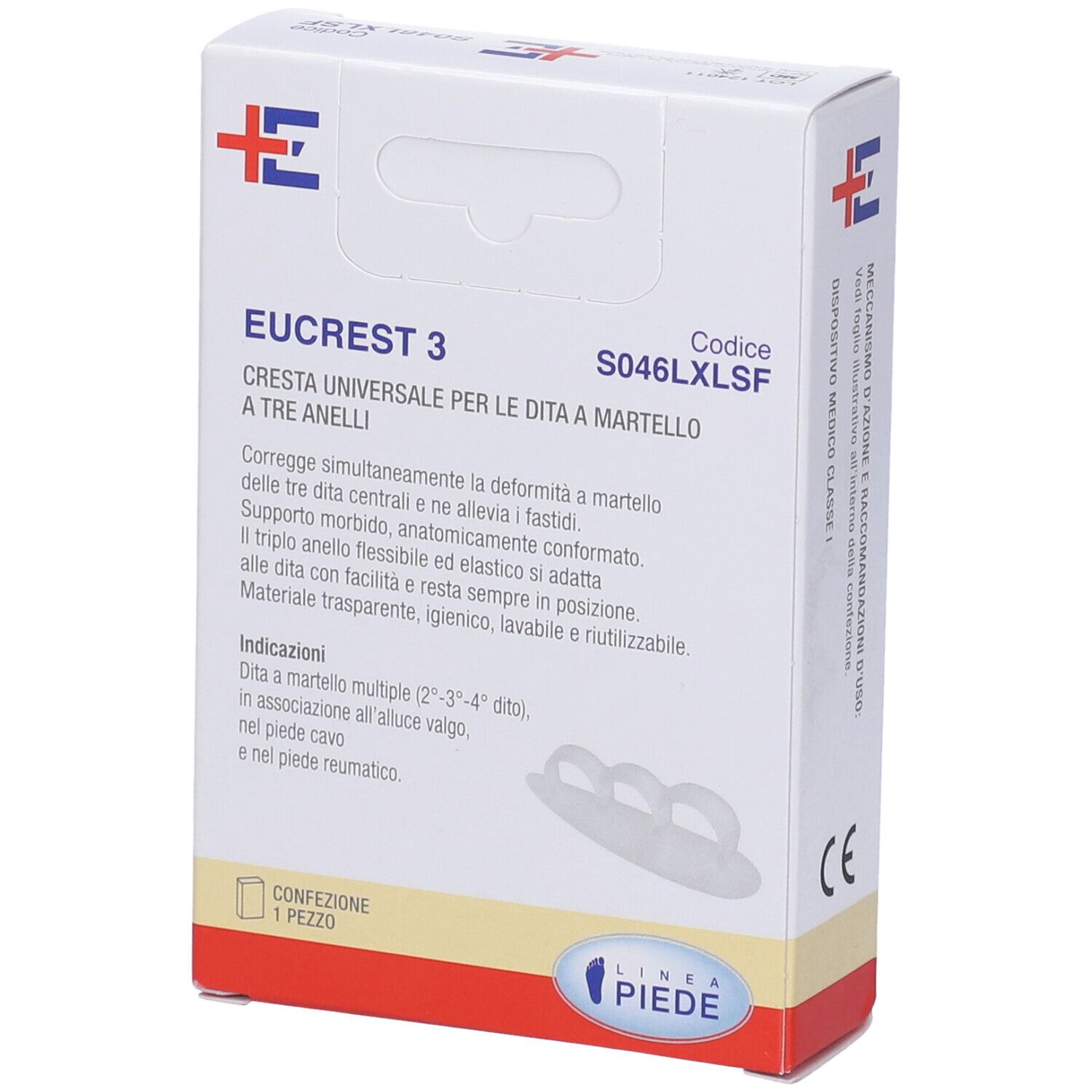 Cresta In Oleo-Gel Universale Eucrest 3 Per Dita A Martello A Tre Anelli Sinistro L/Xl