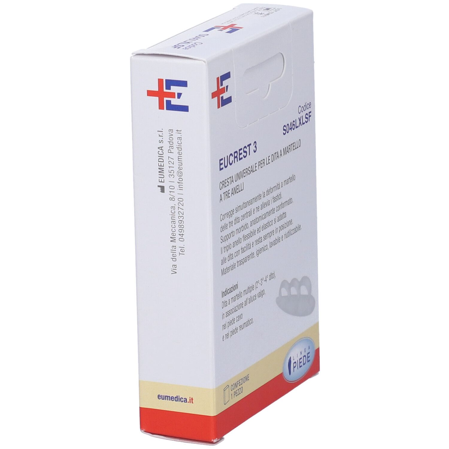 Cresta In Oleo-Gel Universale Eucrest 3 Per Dita A Martello A Tre Anelli Sinistro L/Xl