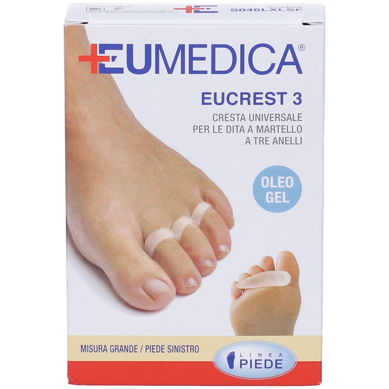 Cresta In Oleo-Gel Universale Eucrest 3 Per Dita A Martello A Tre Anelli Sinistro L/Xl