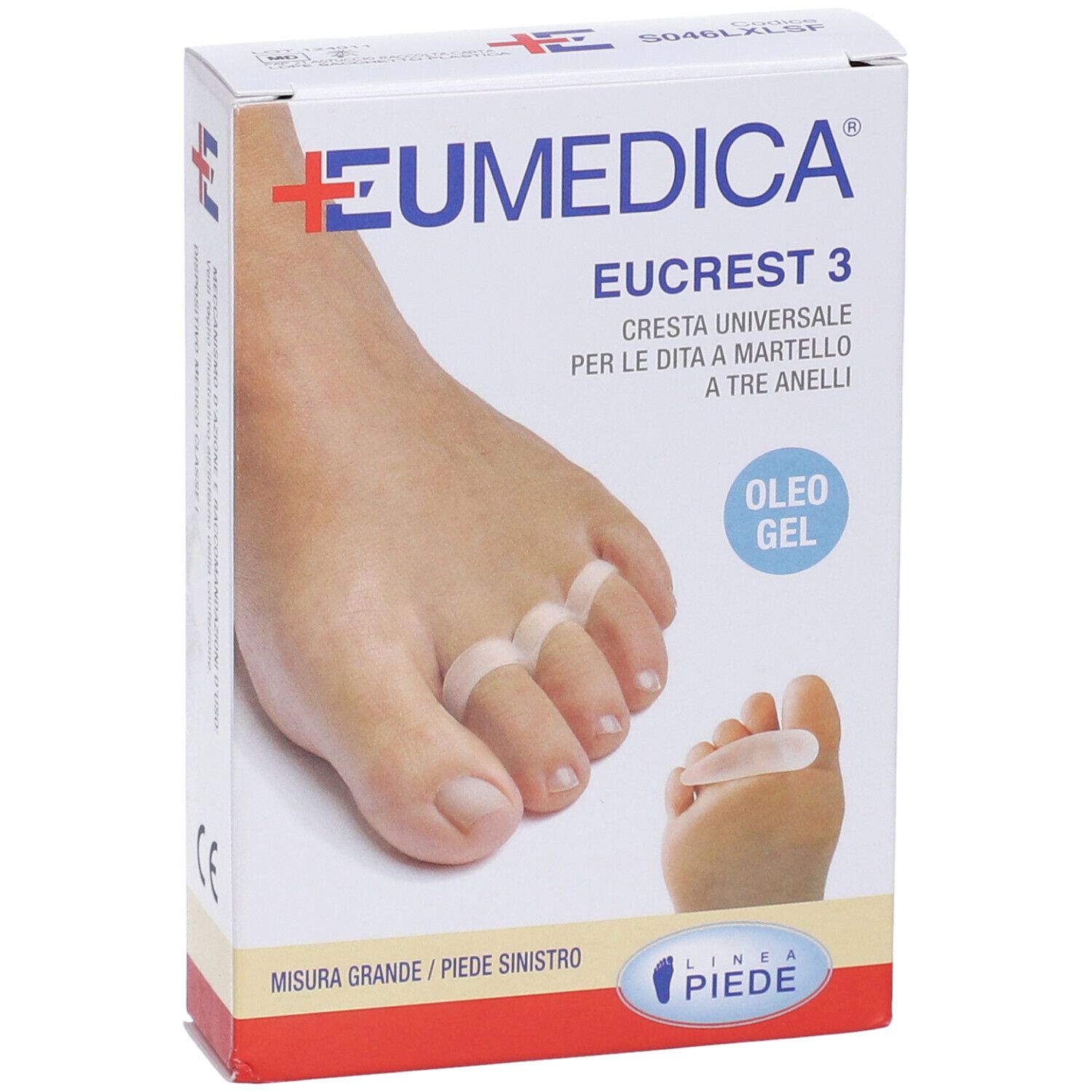 Cresta In Oleo-Gel Universale Eucrest 3 Per Dita A Martello A Tre Anelli Sinistro L/Xl
