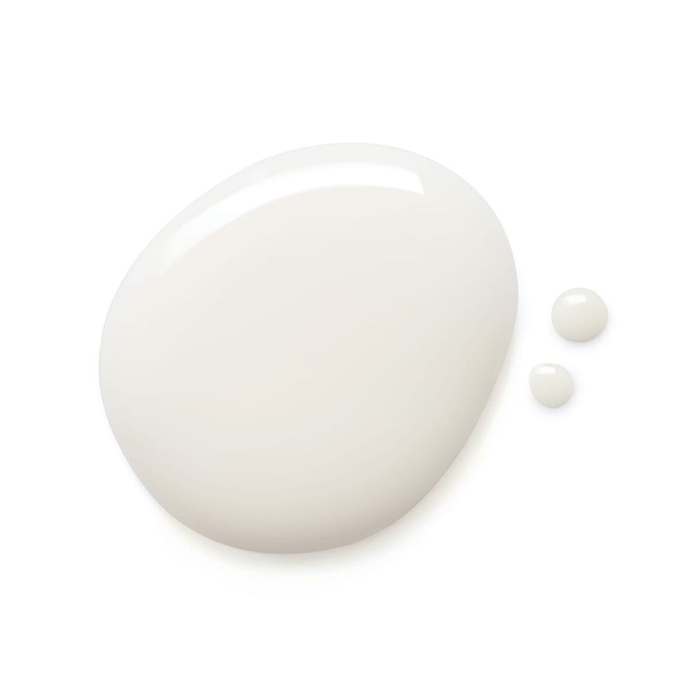 Goccia bianca, con due gocce più piccole. Liquido.