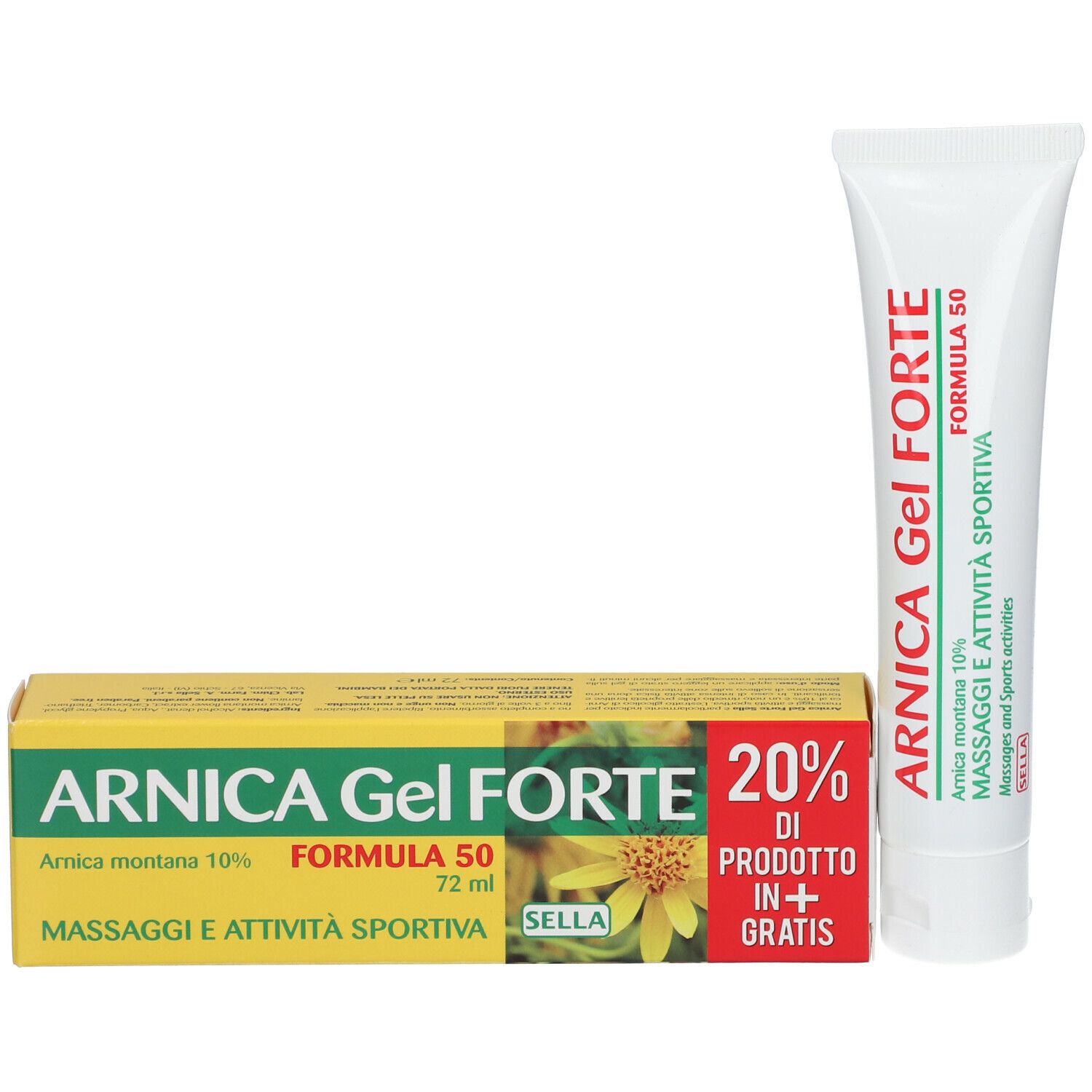 Arnica 10% Gel Forte Formula 50 Gel Lenitivo Per Traumi 72 ml