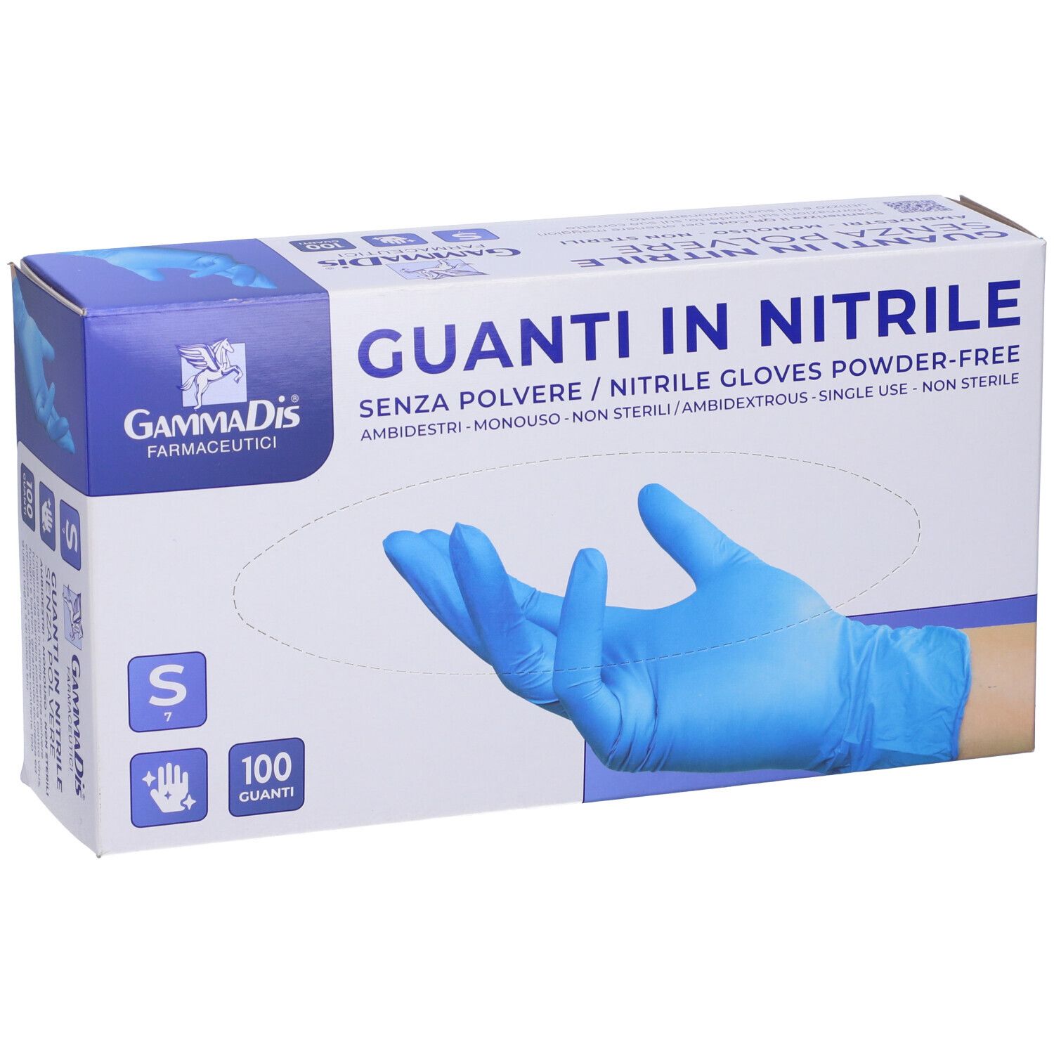 Guanti Nitrile S/Polv S 100Pz 100 pz