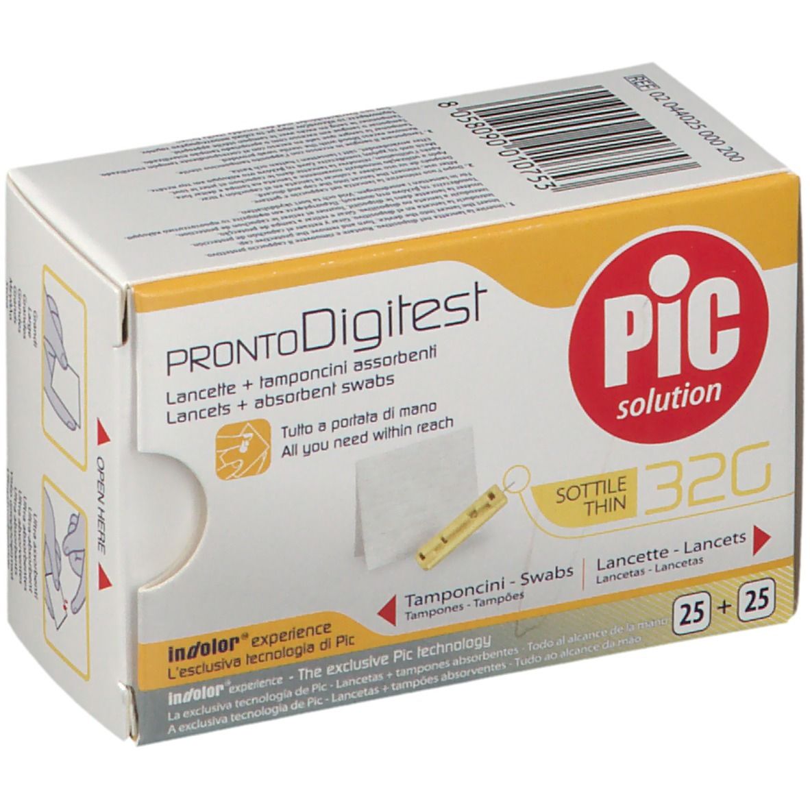 Pic Pronto Digitest Kit Lancette 32G  e Tamponcini