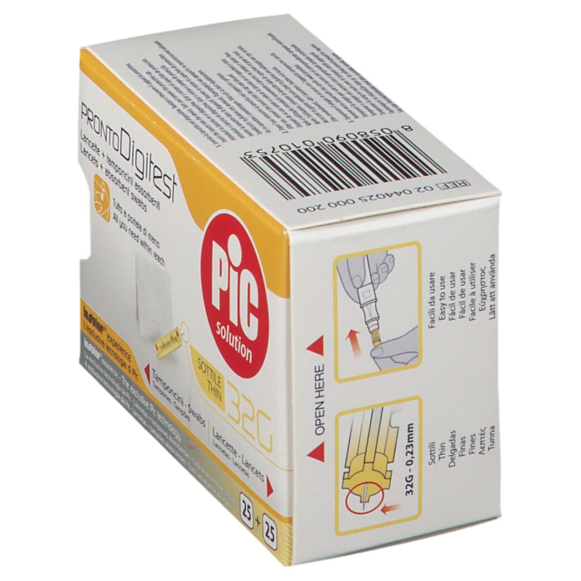 Pic Pronto Digitest Kit Lancette 32G  e Tamponcini