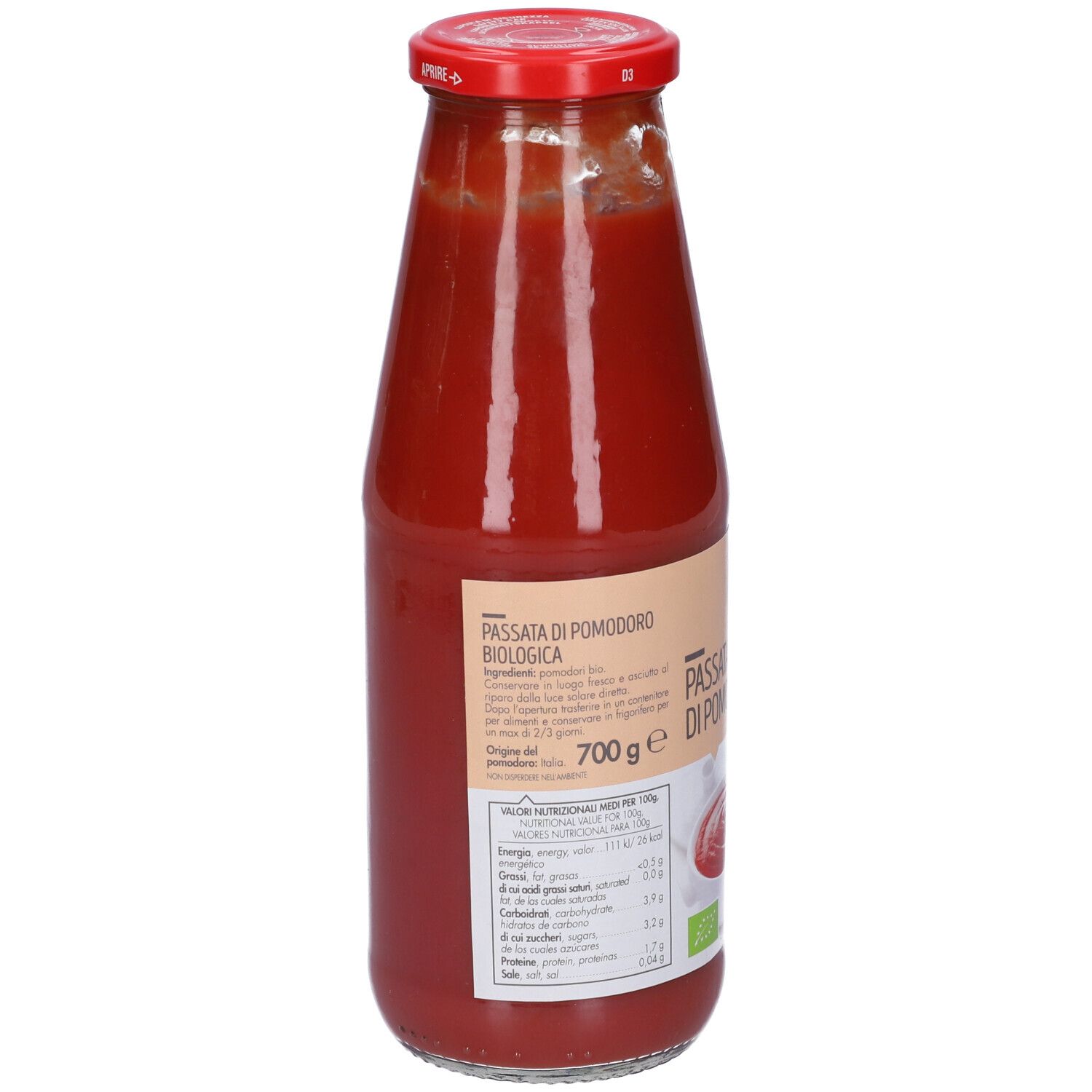 Passata Pomodoro Bio 700g 700 G Redcare