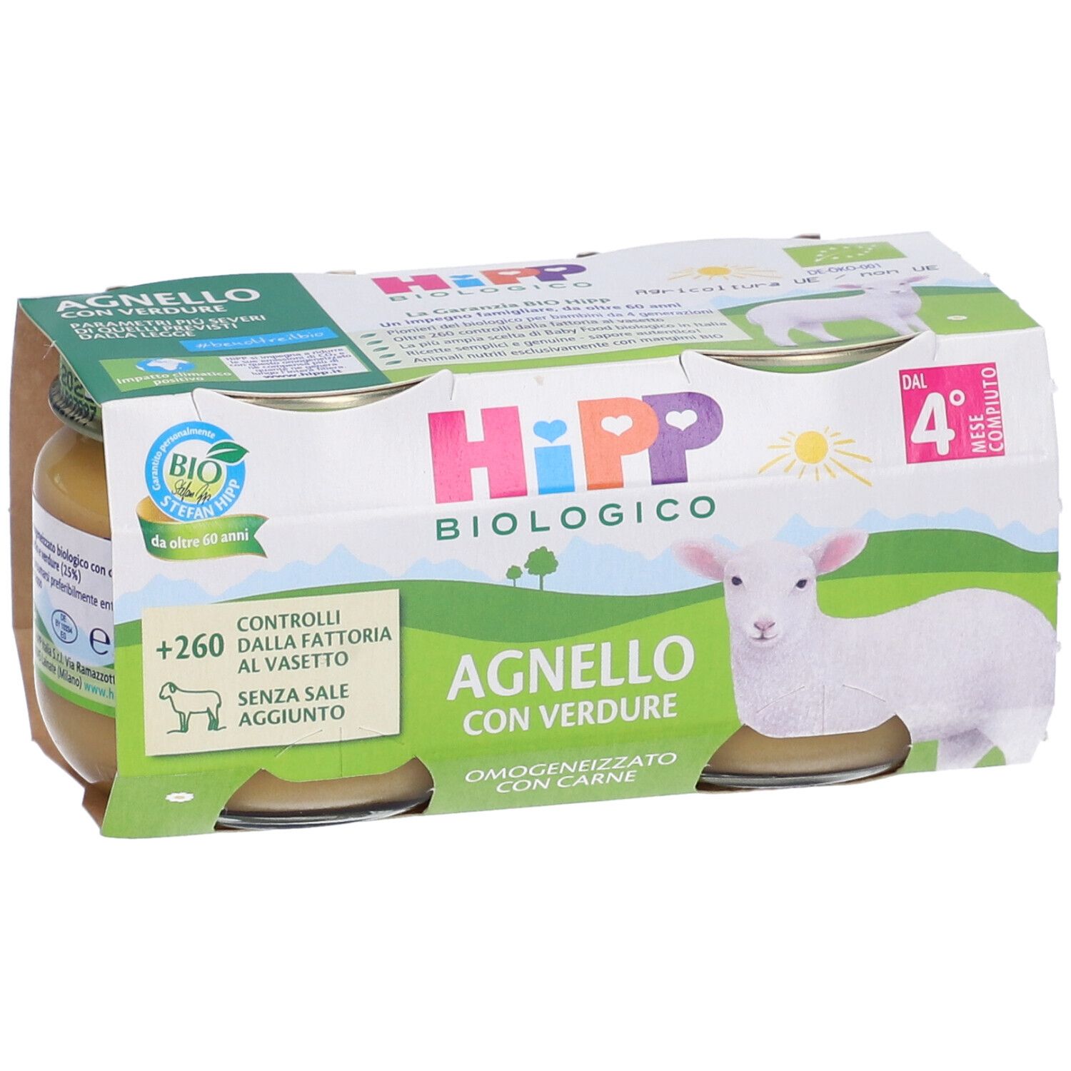 HiPP Bio Agnello con Verdure 2x80 g