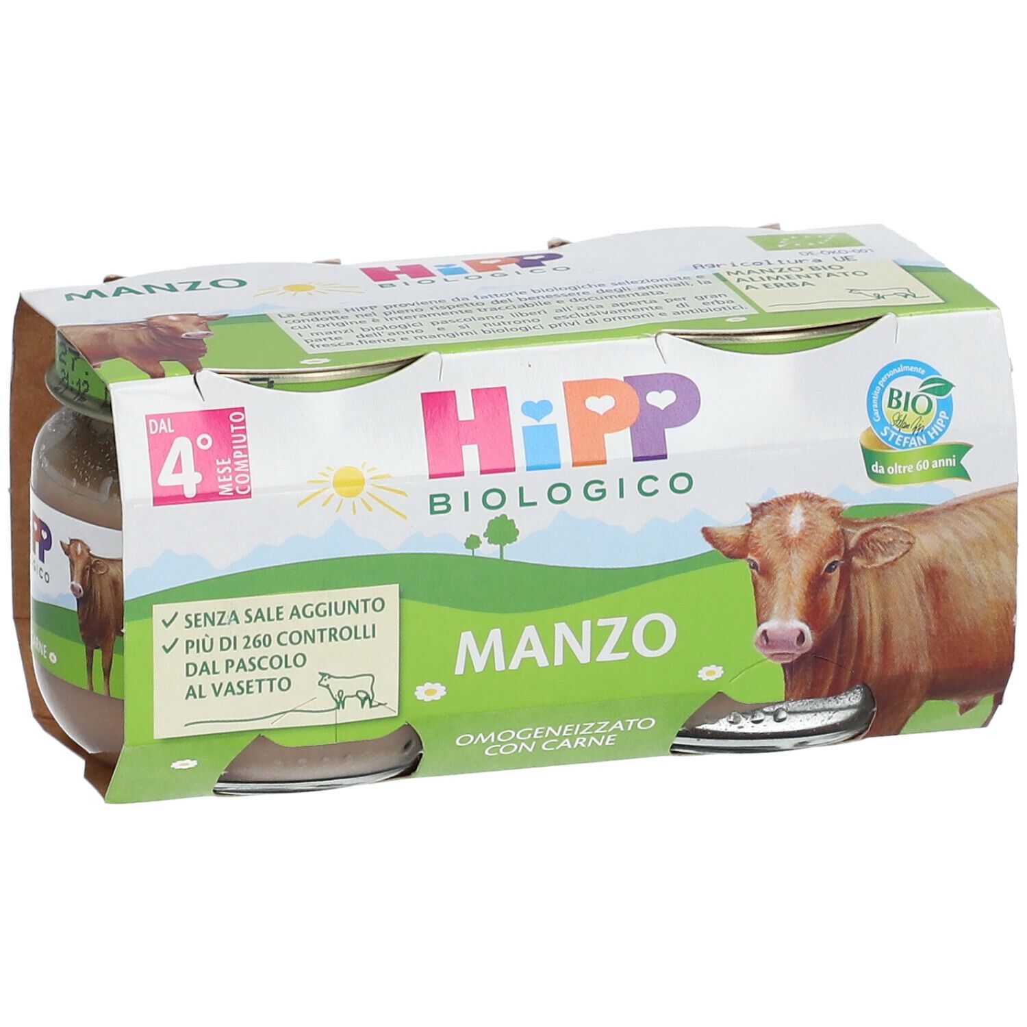 HIPP OMOGENEIZZATO MANZO 2X80G