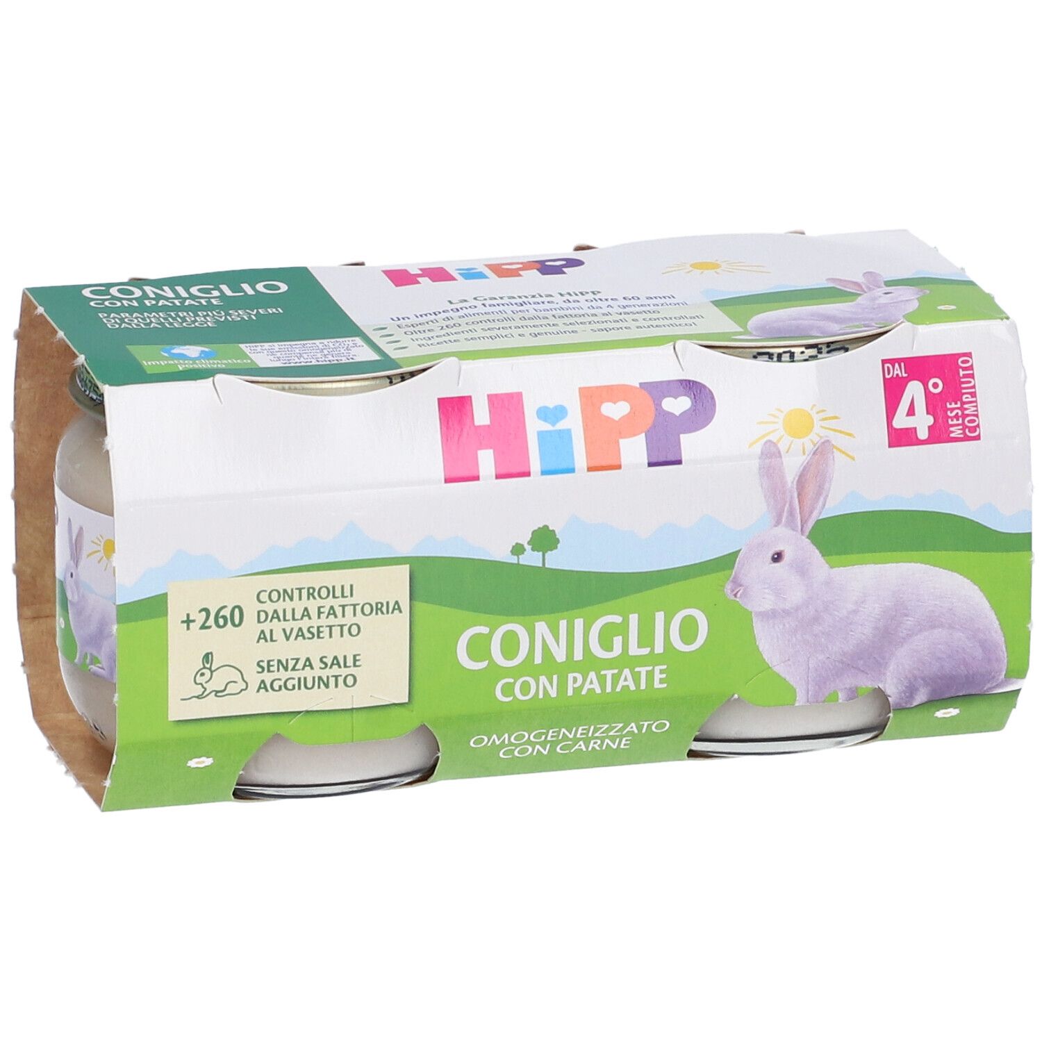 Hipp Bio Omogeneizzato Biologico Coniglio con Verdure