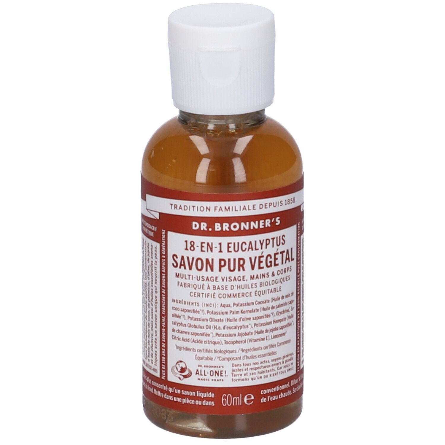 Dr. Bronner’s Sapone Liquido 18-In-1 all'Eucalypto 60 ml