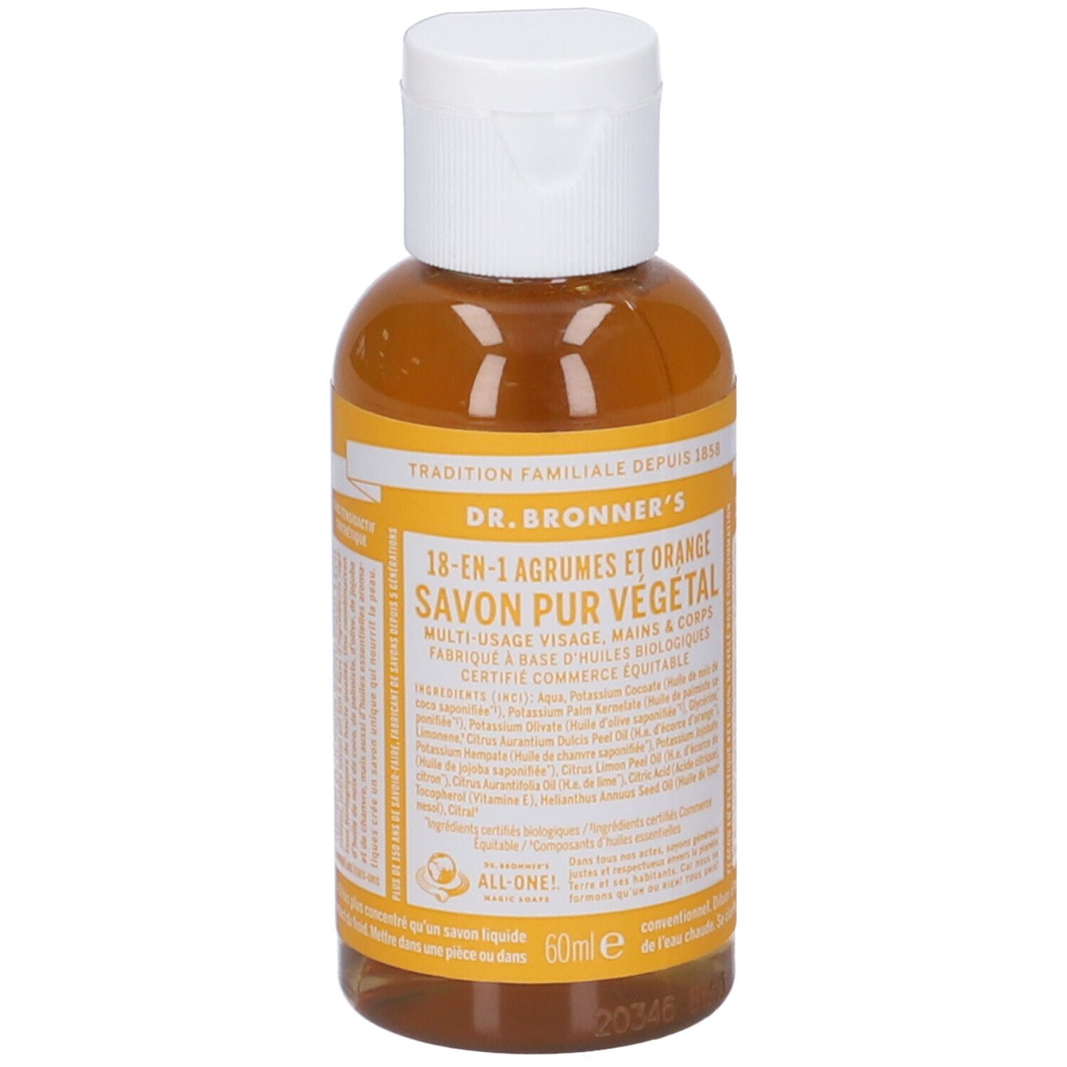 Dr. Bronner’s Sapone Liquido 18-In-1 agli Agrumi 60 ml