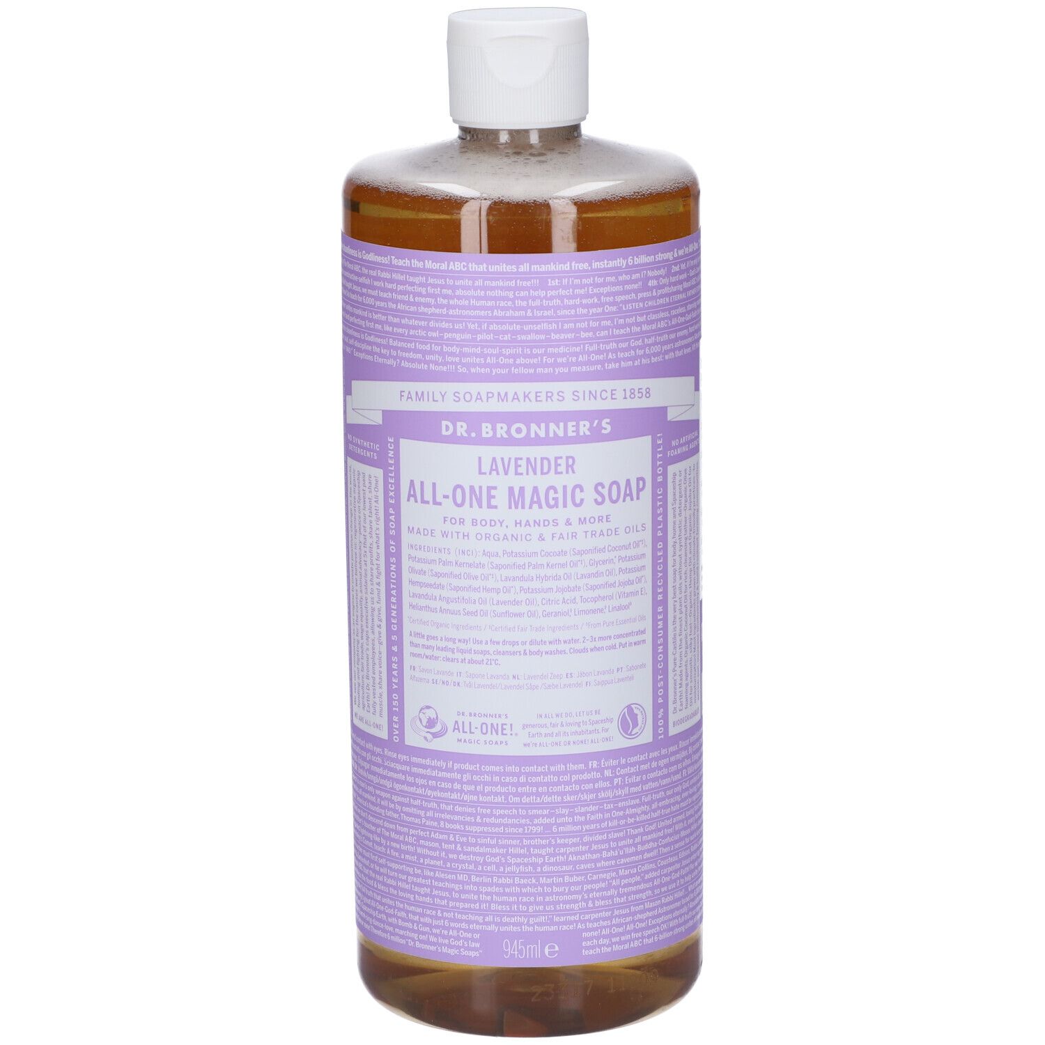 Dr. Bronner’s Sapone Liquido 18-In-1 alla Lavanda 945 ml