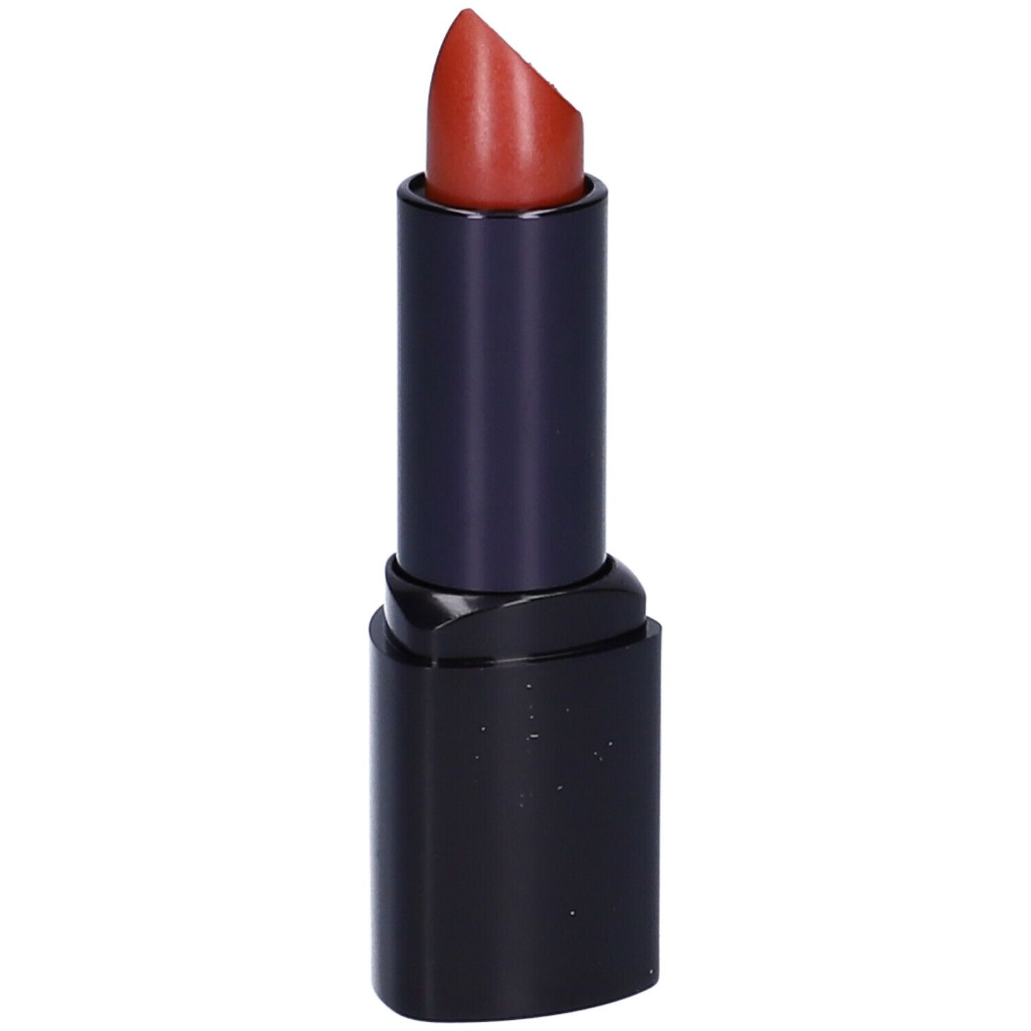 Rossetto rosso. Astuccio nero, parte centrale blu scuro. Punta smussata.