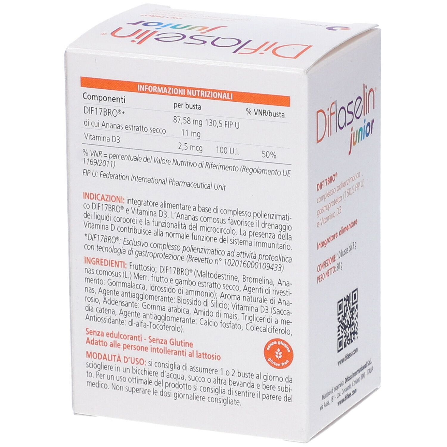 Diflaselin Junior 10 Buste X 3 G