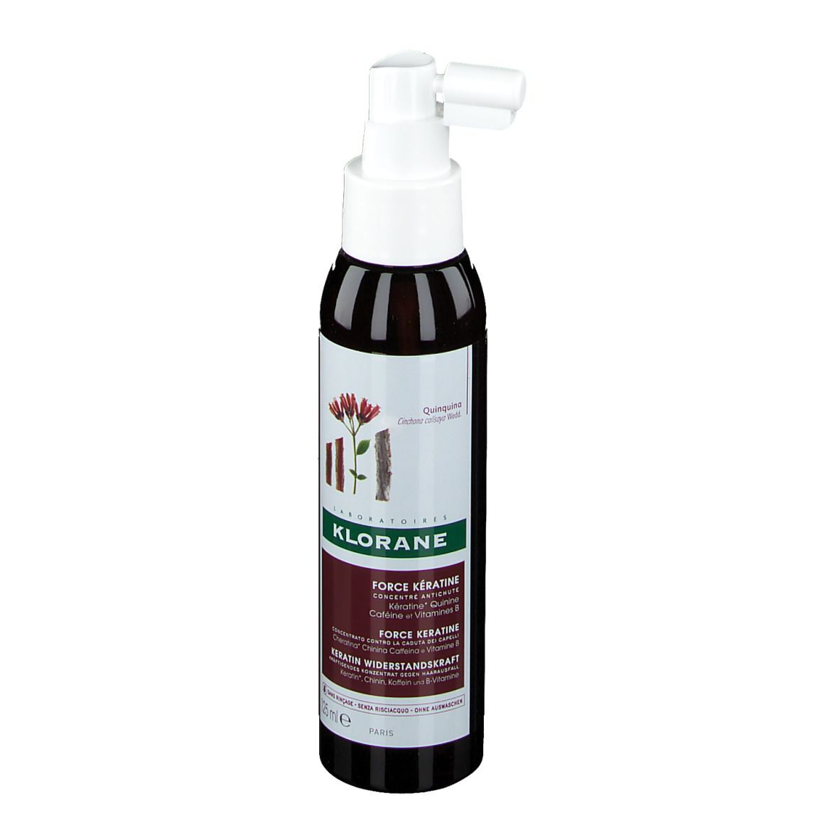 KLORANE Force Keratine Cheratina Chinina Caffeina e Vitamina B