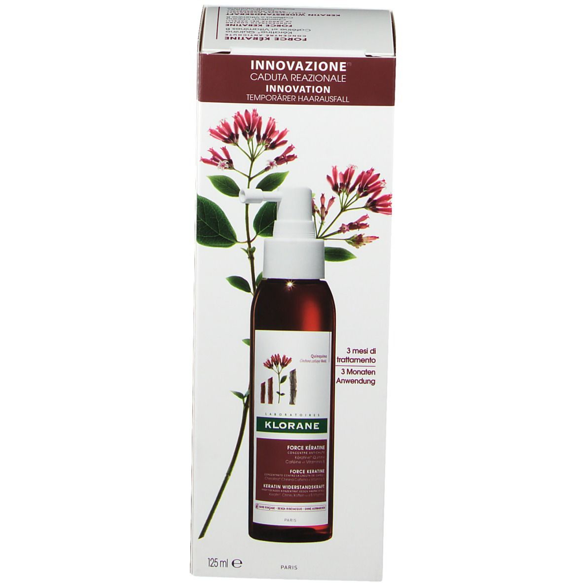 KLORANE Force Keratine Cheratina Chinina Caffeina e Vitamina B