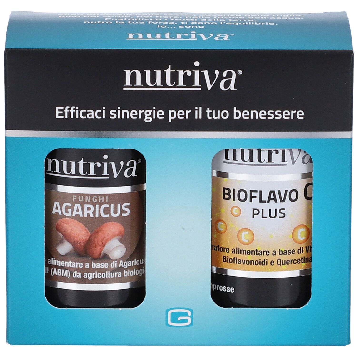 Nutriva Agaricus Capslue + Nutriva Bioflavo C Plus Compresse