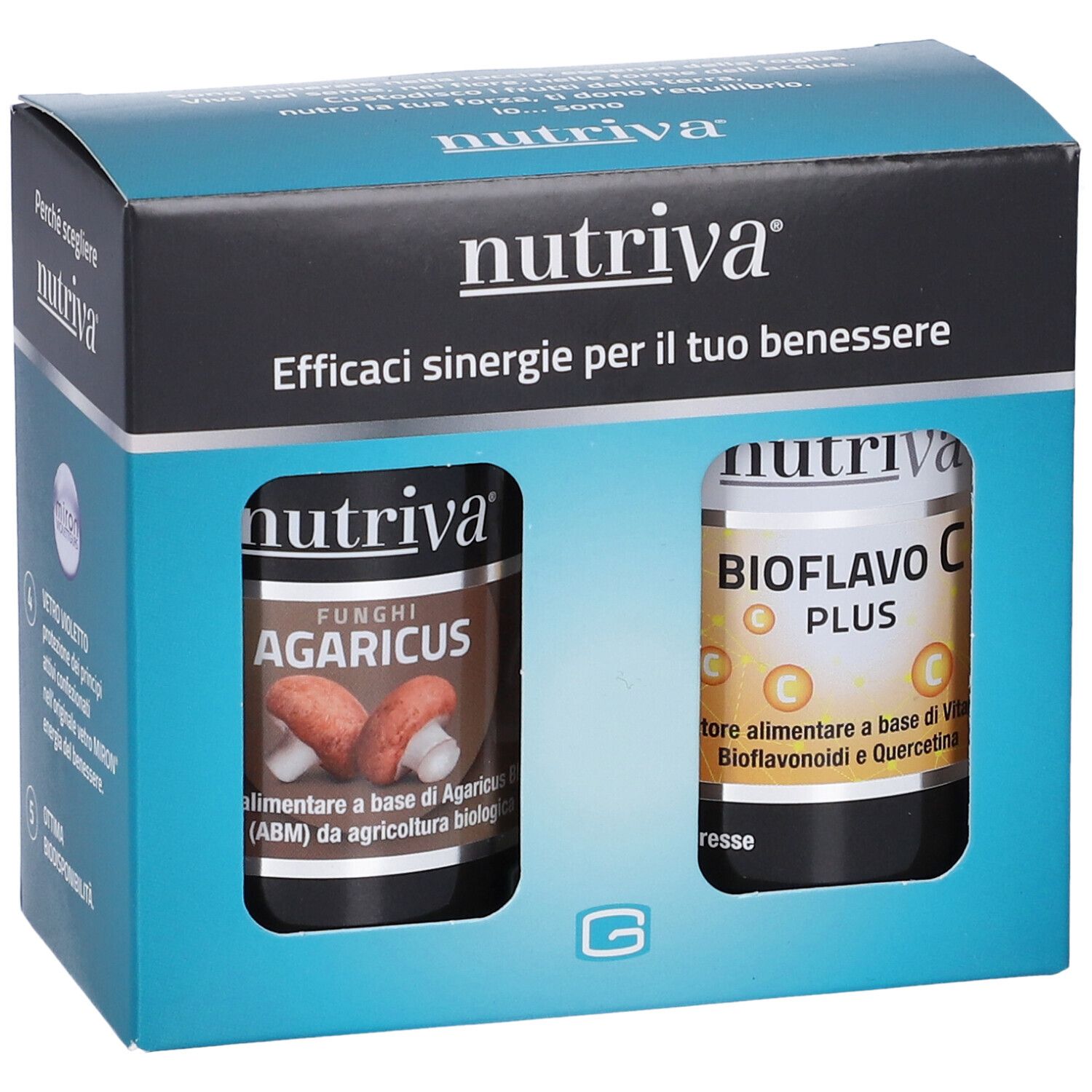 Nutriva Agaricus Capslue + Nutriva Bioflavo C Plus Compresse