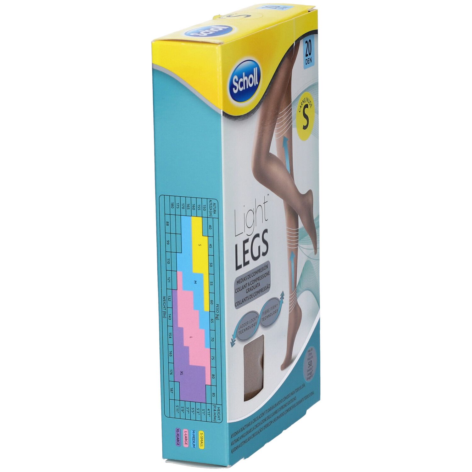 Scholl Lightlegs 20 Denari Taglia S Colore Nude 1 Paio