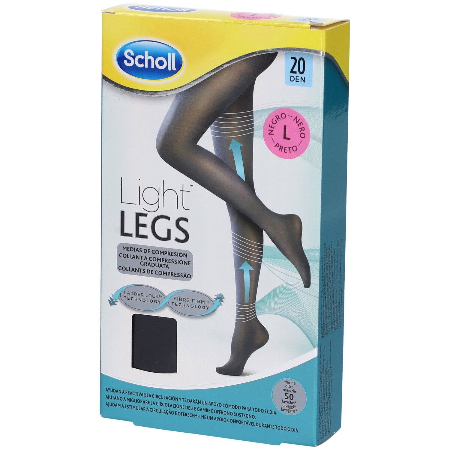 Scholl Lightlegs 20 Denari Taglia L Colore Nero 1 Paio