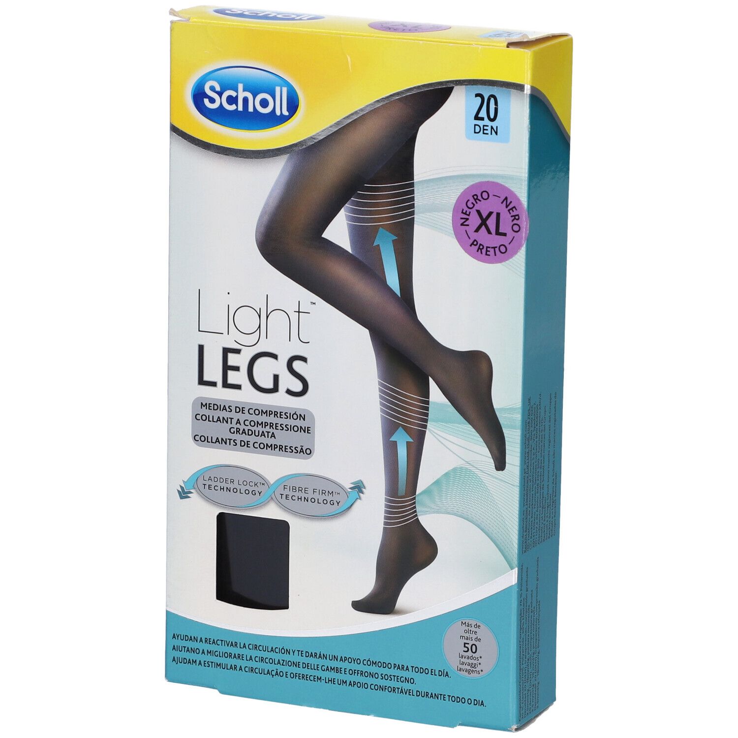 Scholl Lightlegs 20 Denari Taglia Xl Colore Nero 1 Paio