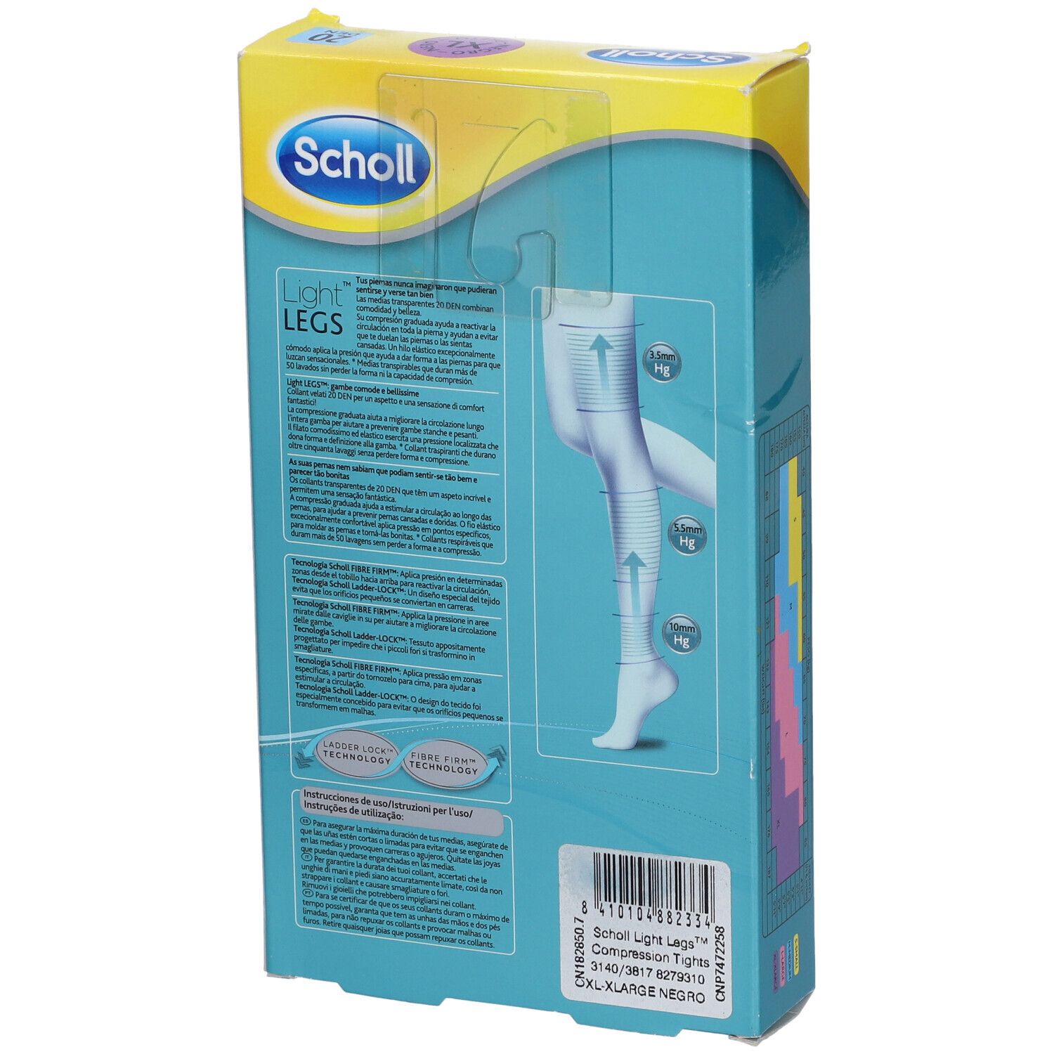 Scholl Lightlegs 20 Denari Taglia Xl Colore Nero 1 Paio