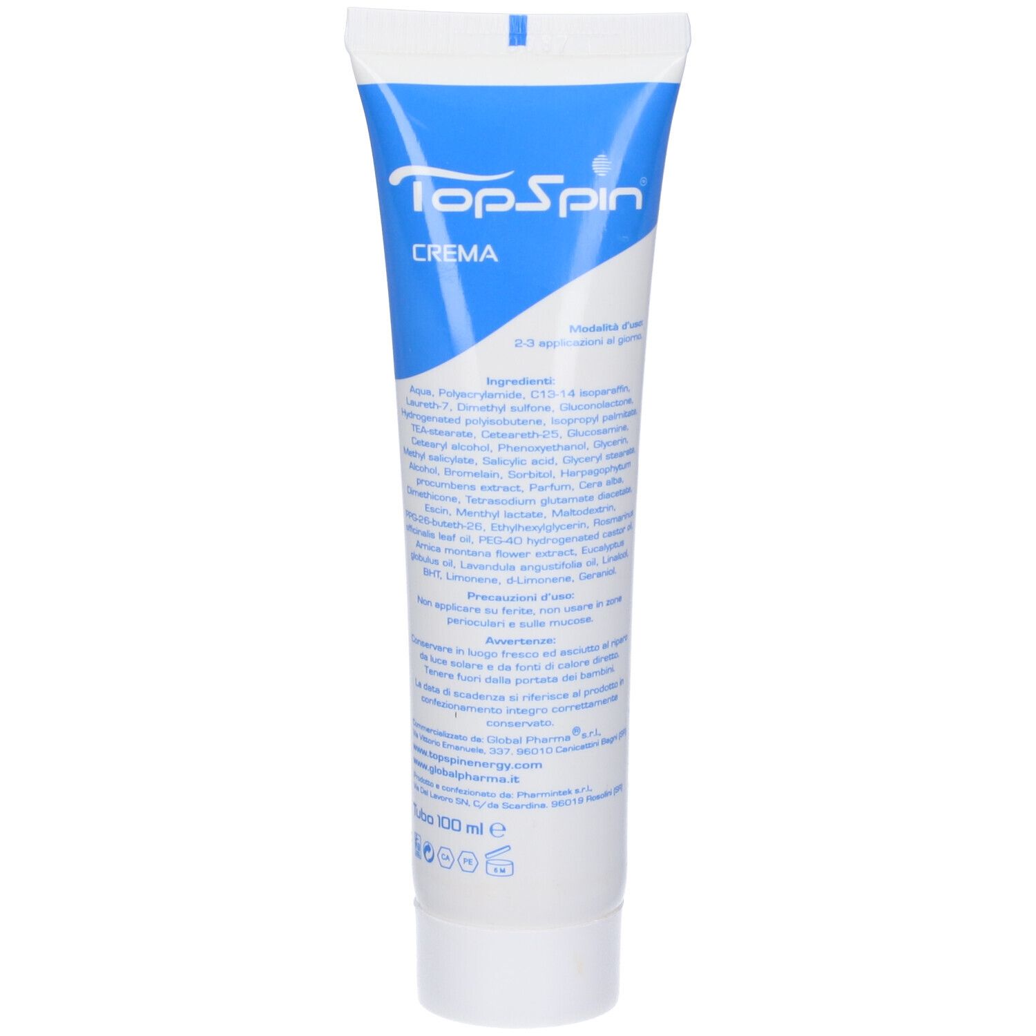 Topspin Crema Antinfiammatoria Defaticante 100 Ml